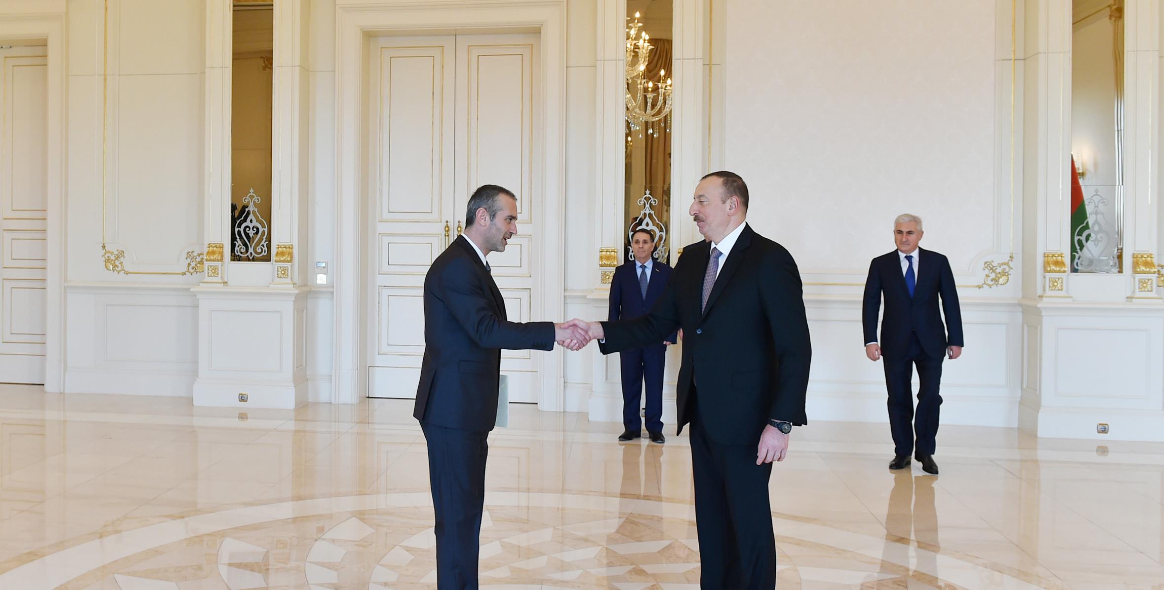 Ilham Aliyev received the credentials of the newly appointed Slovenian Ambassador