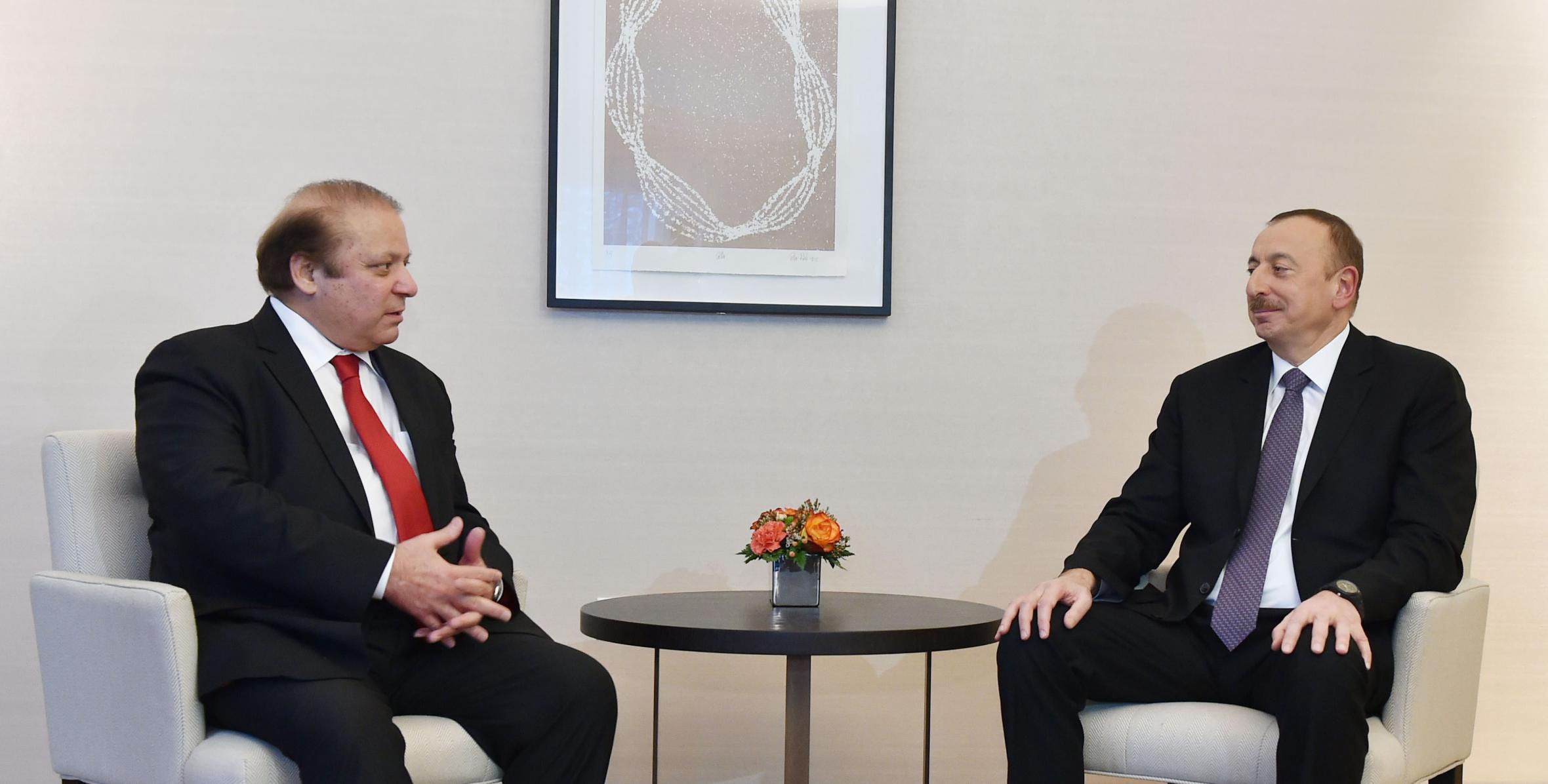 Ilham Aliyev met with Pakistani Prime Minister Muhammad Nawaz Sharif