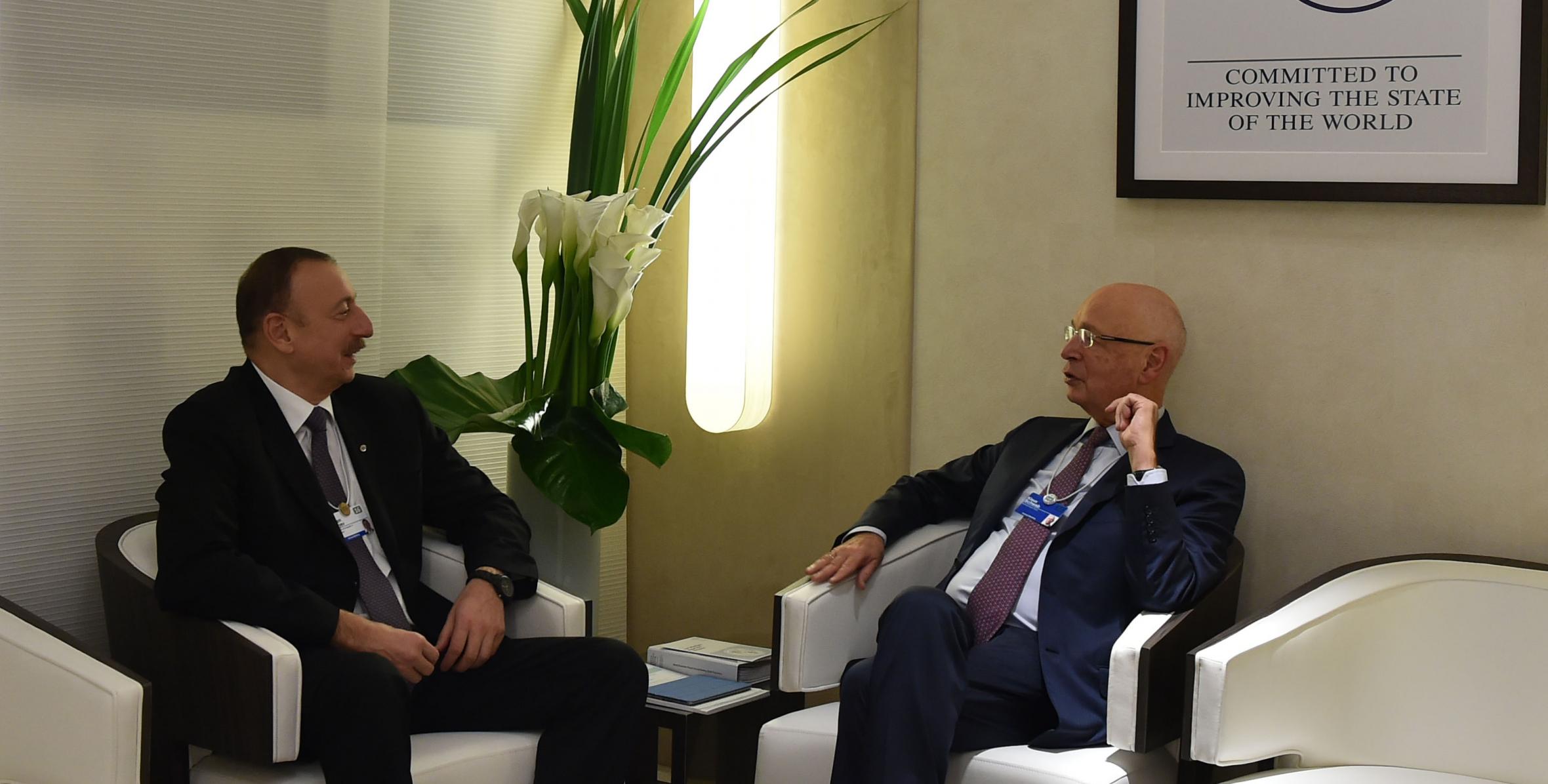 Состоялась встреча Ильхама Алиева с исполнительным председателем Всемирного экономического форума