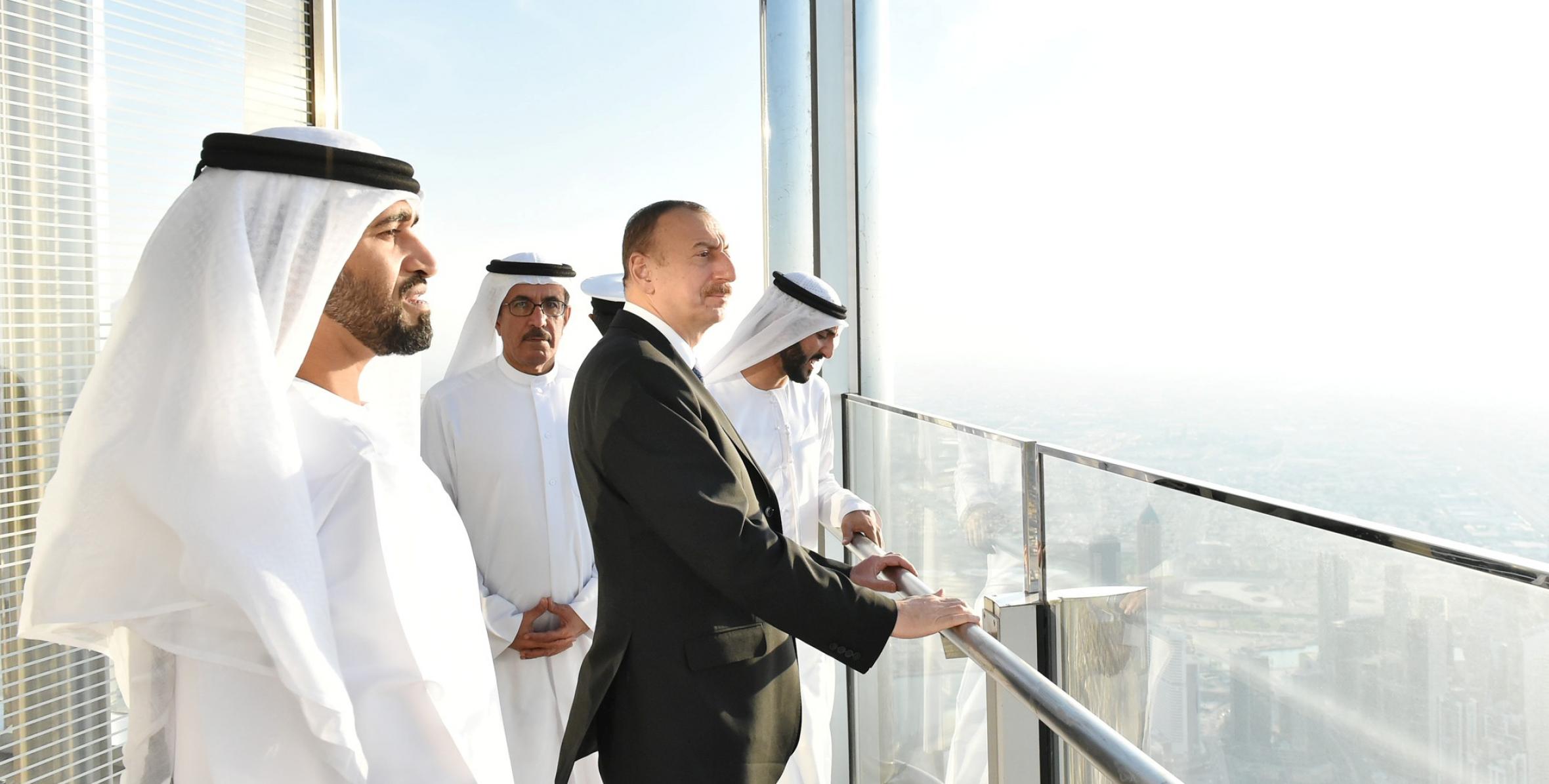 Ильхам Алиев ознакомился со знаменитым «Бурдж-Халифа» в Дубае