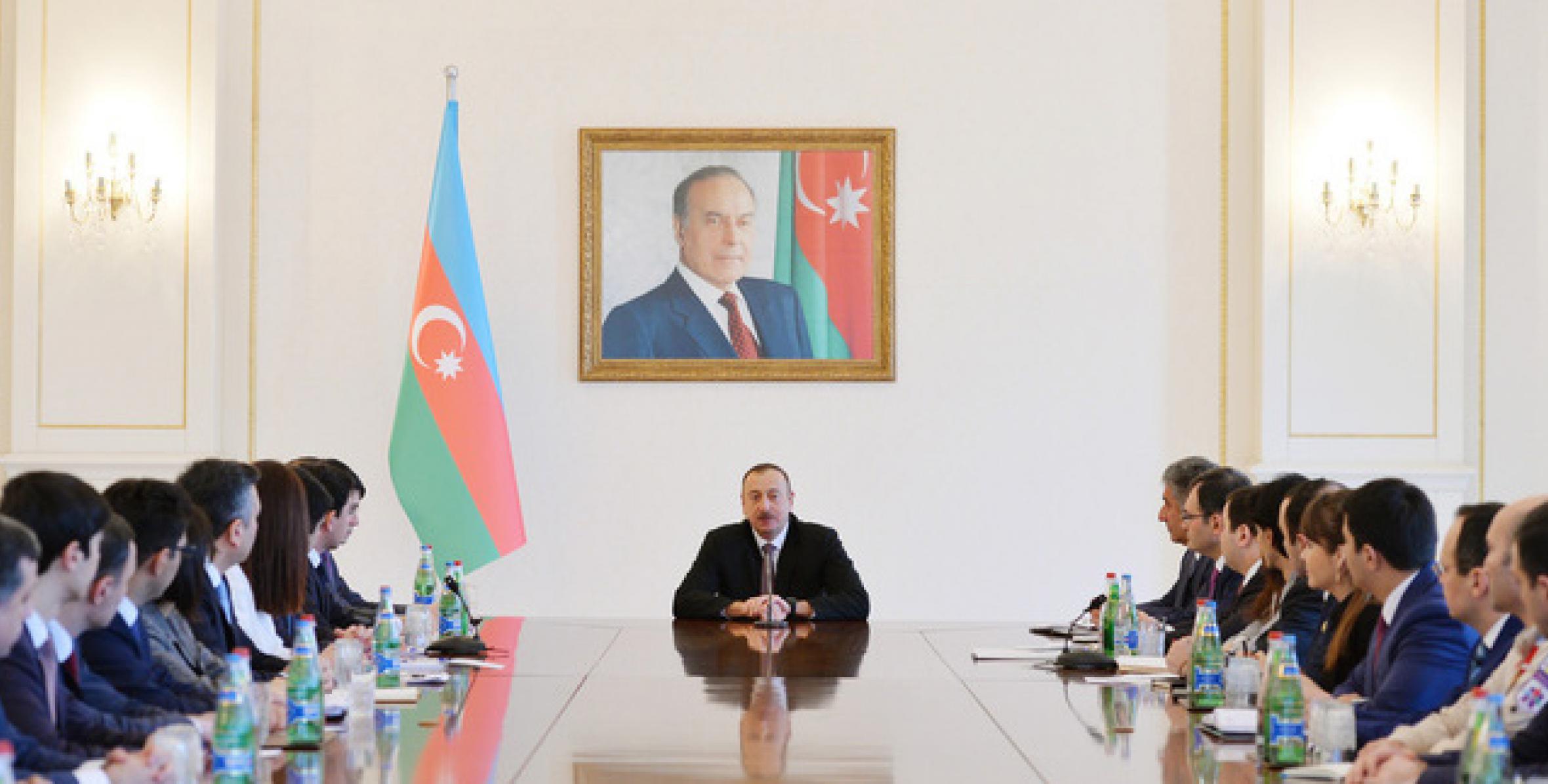 Речь Ильхама Алиева на встречи с группой молодежи страны