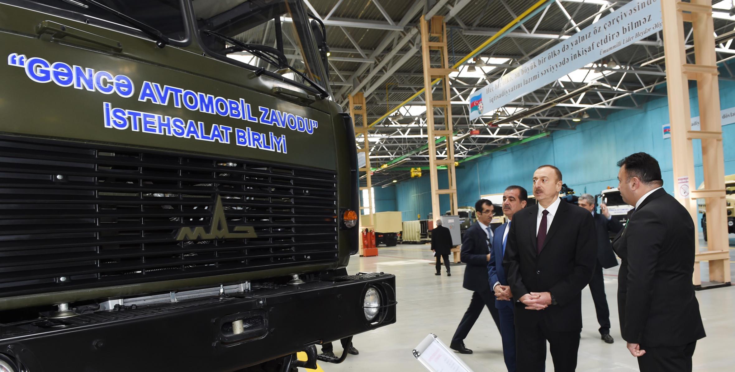 Ilham Aliyev visited Ganja Automobile Plant