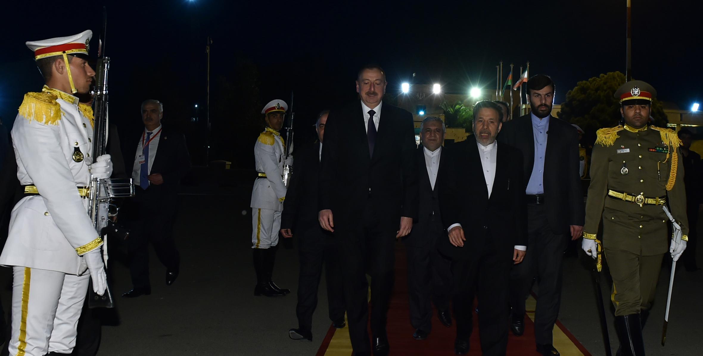 Ilham Aliyev completed his official visit to Iran