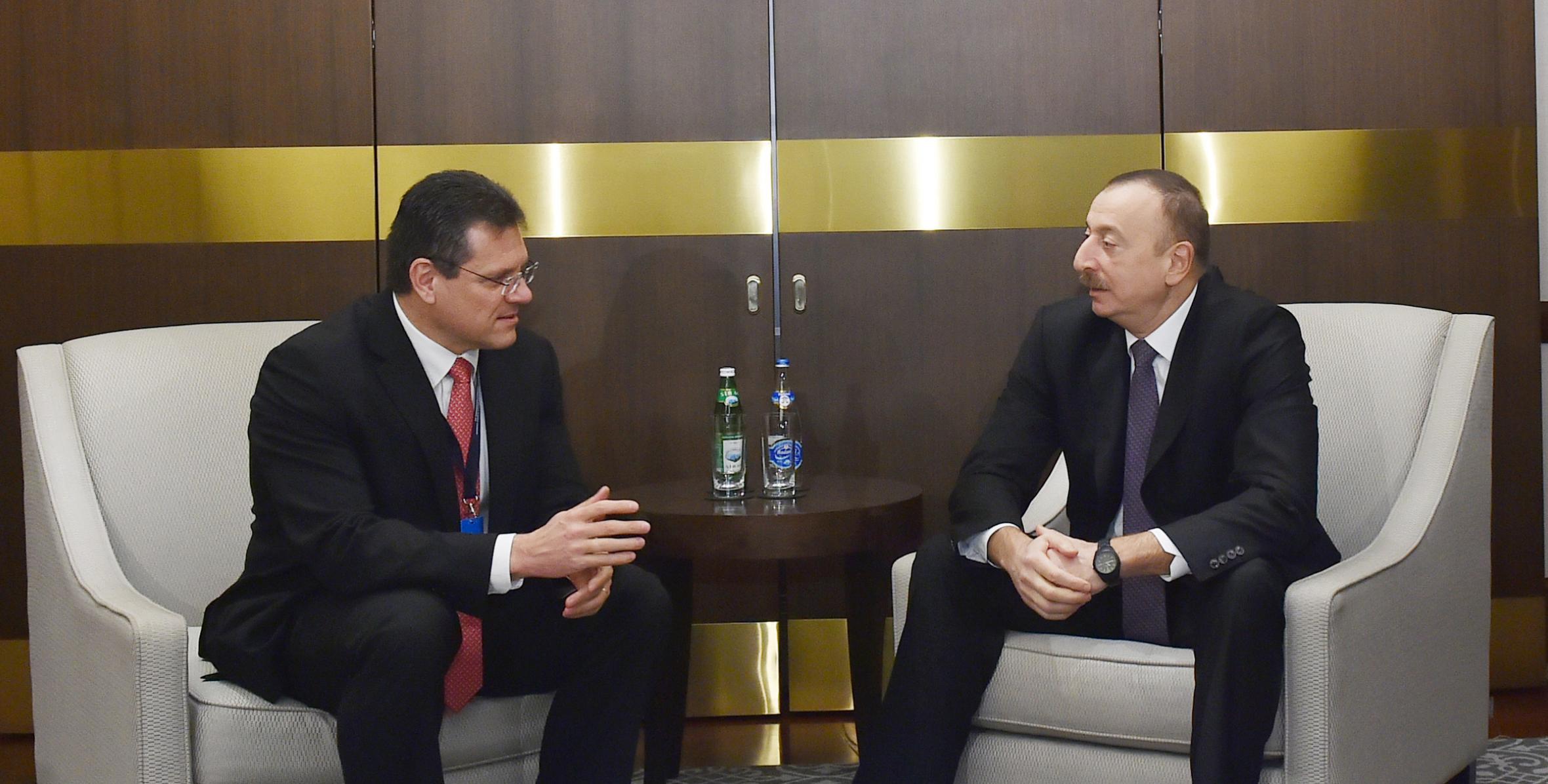Ilham Aliyev received EU Commission Vice-President for Energy Union