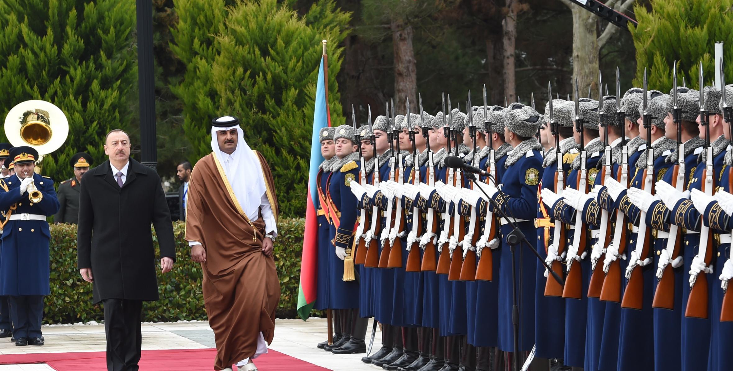 Official welcoming ceremony was held for the Emir of the State of Qatar