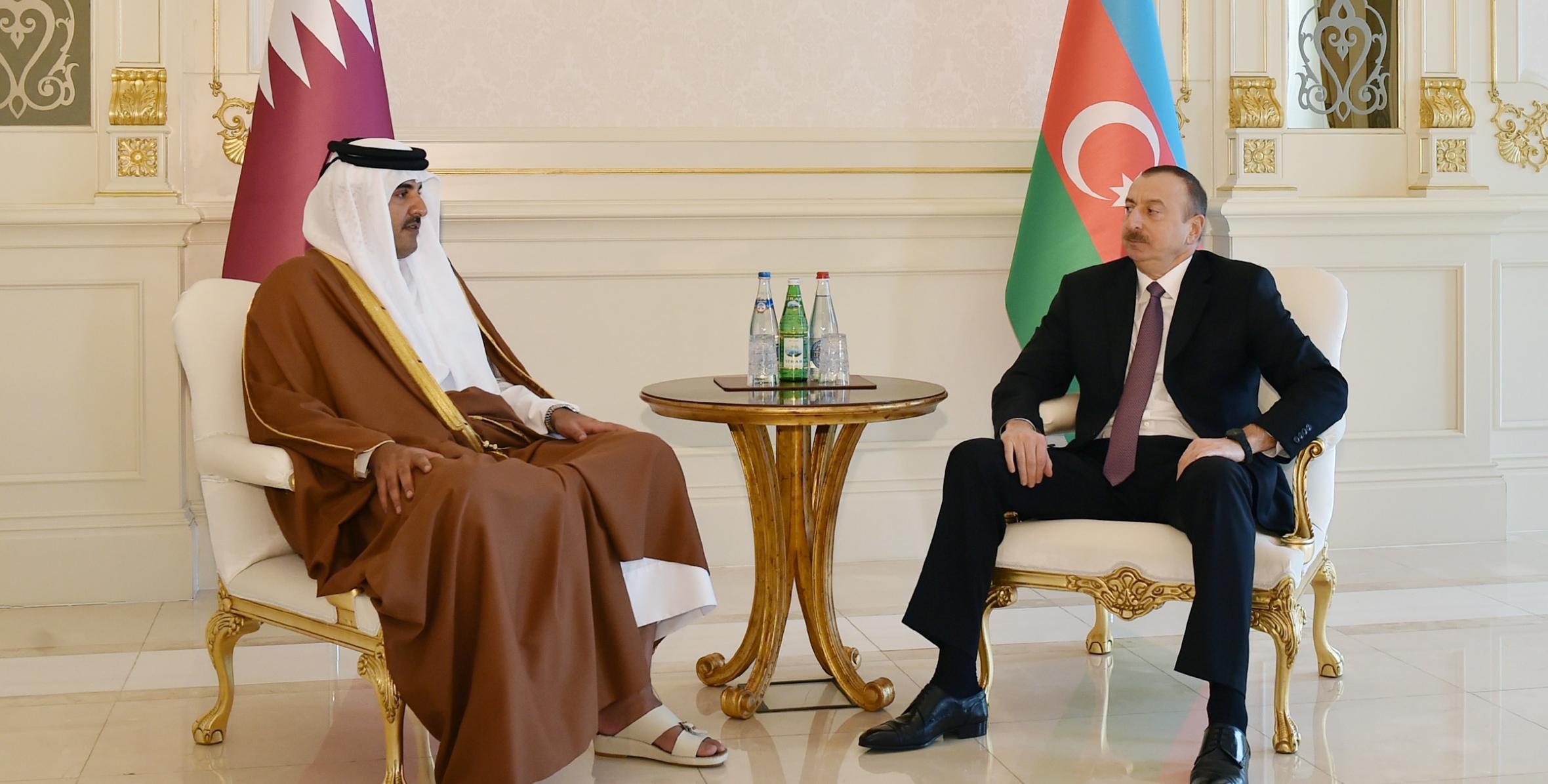 Состоялась встреча Президента Азербайджана и Эмира Государства Катар один на один