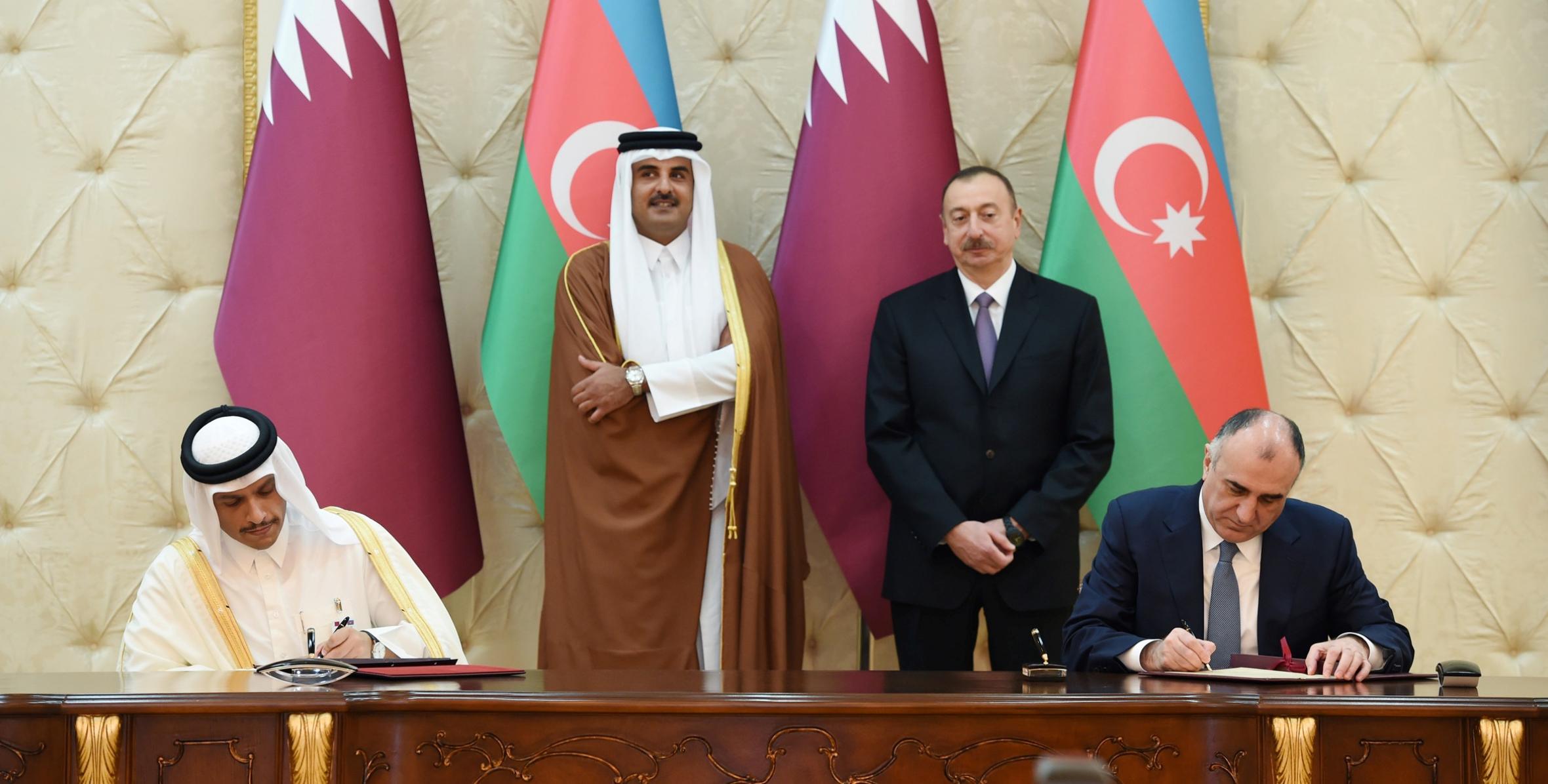 Состоялось подписание азербайджано-катарских документов