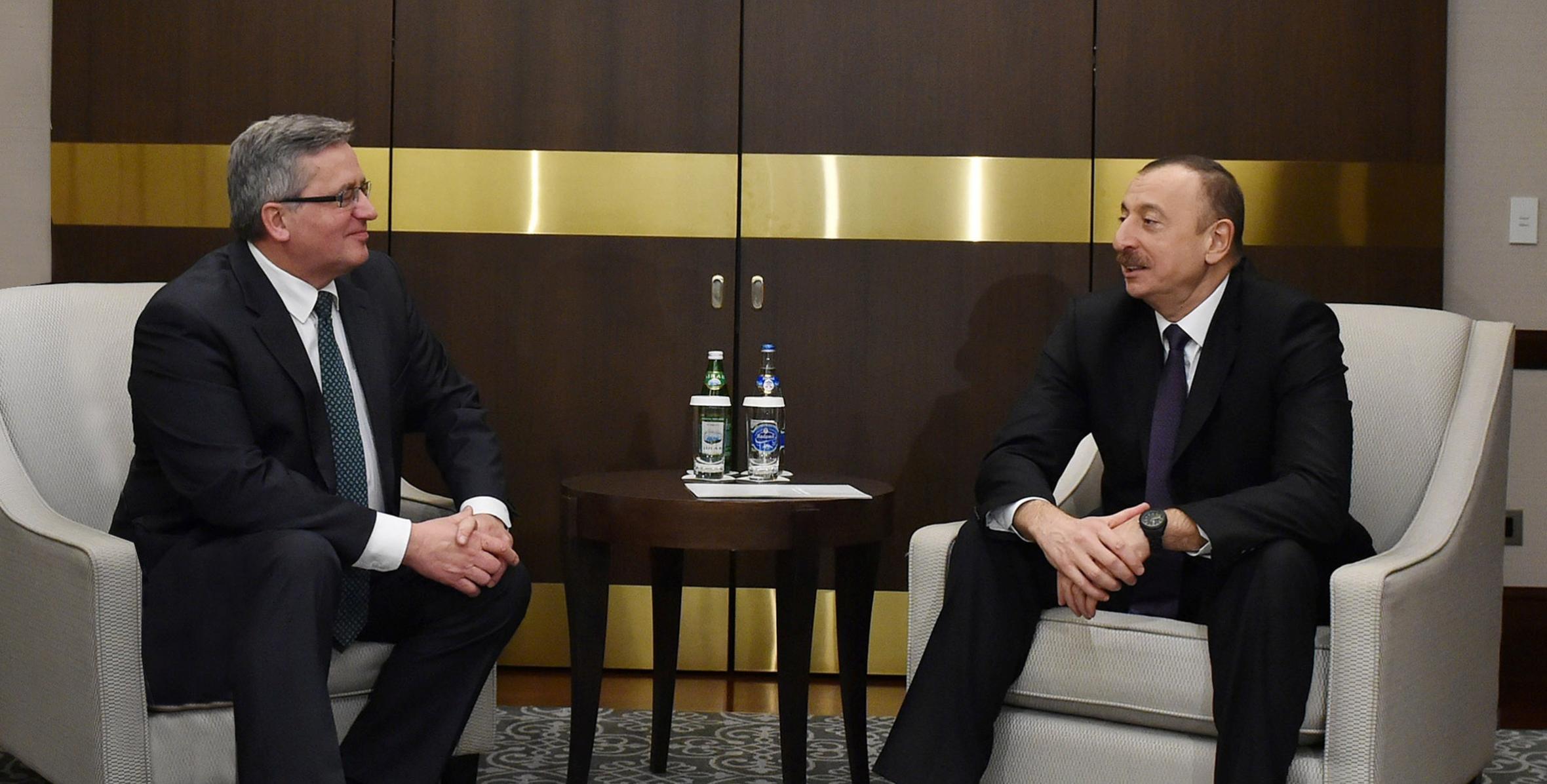 Ilham Aliyev received former Polish President Bronisław Komorowski