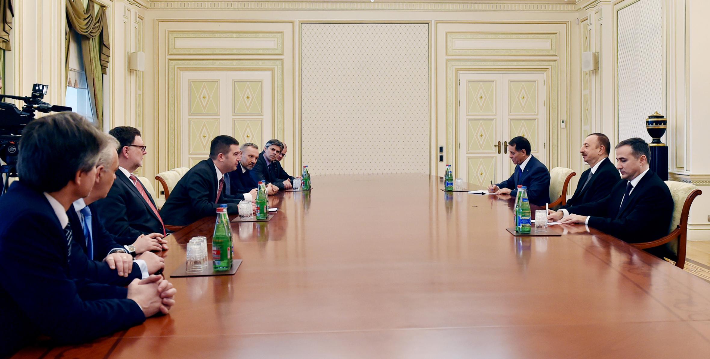 Ilham Aliyev received a delegation led by the chairman of the House of Deputies of the Czech parliament