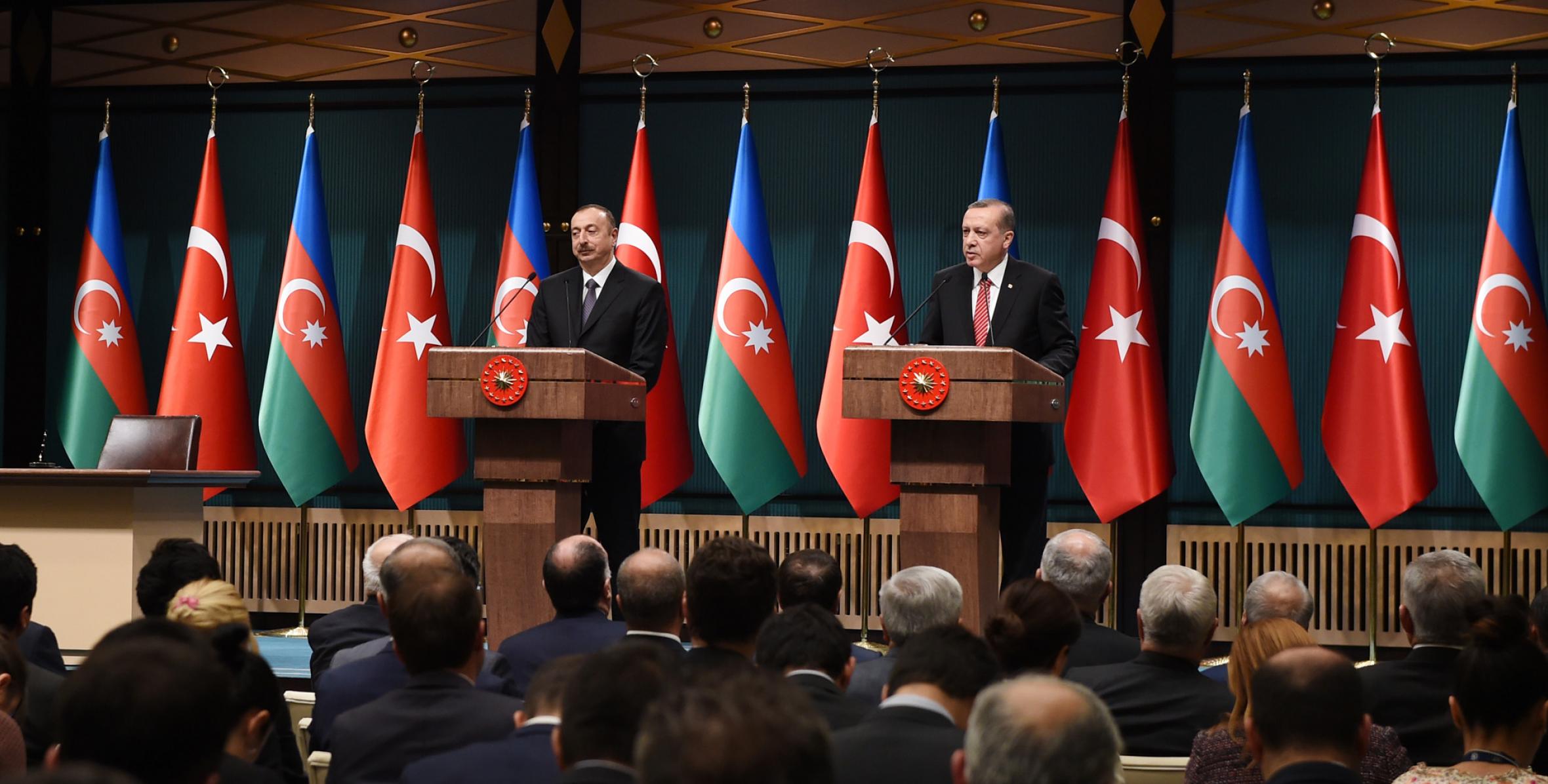 Presidents of Azerbaijan and Turkey made statements for the press