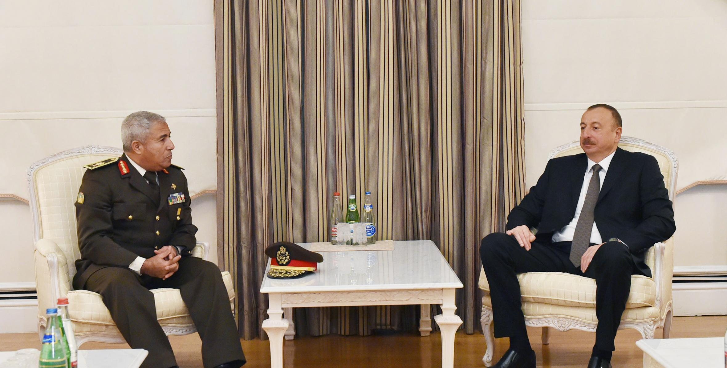 Ilham Aliyev received Egyptian Defense Ministry's Border Guard Commander