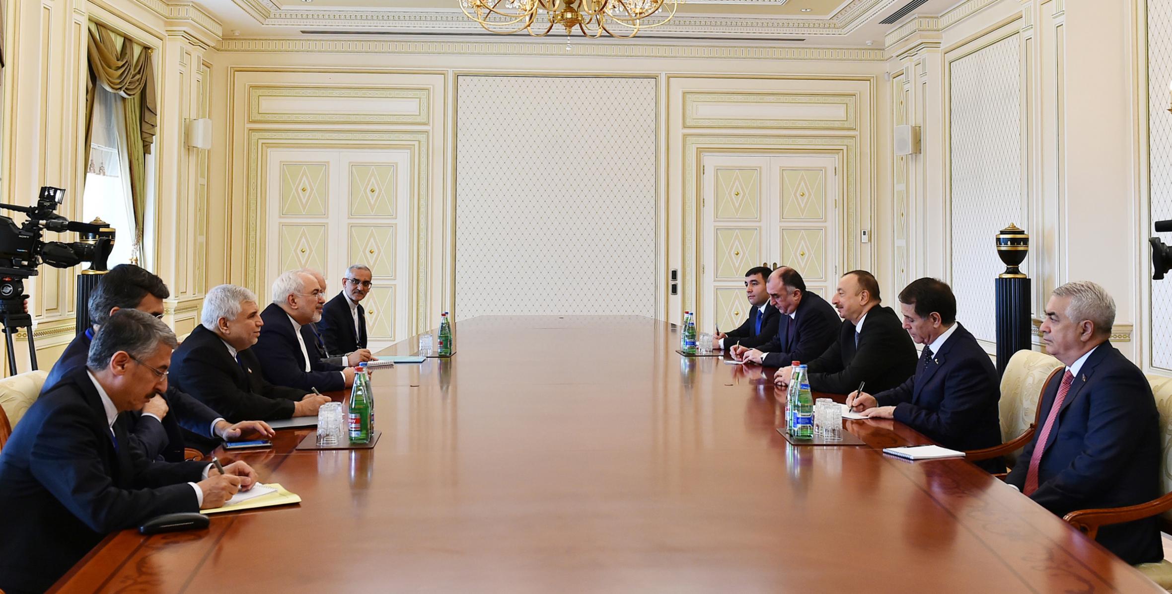 Ilham Aliyev received Iran`s Minister of Foreign Affairs