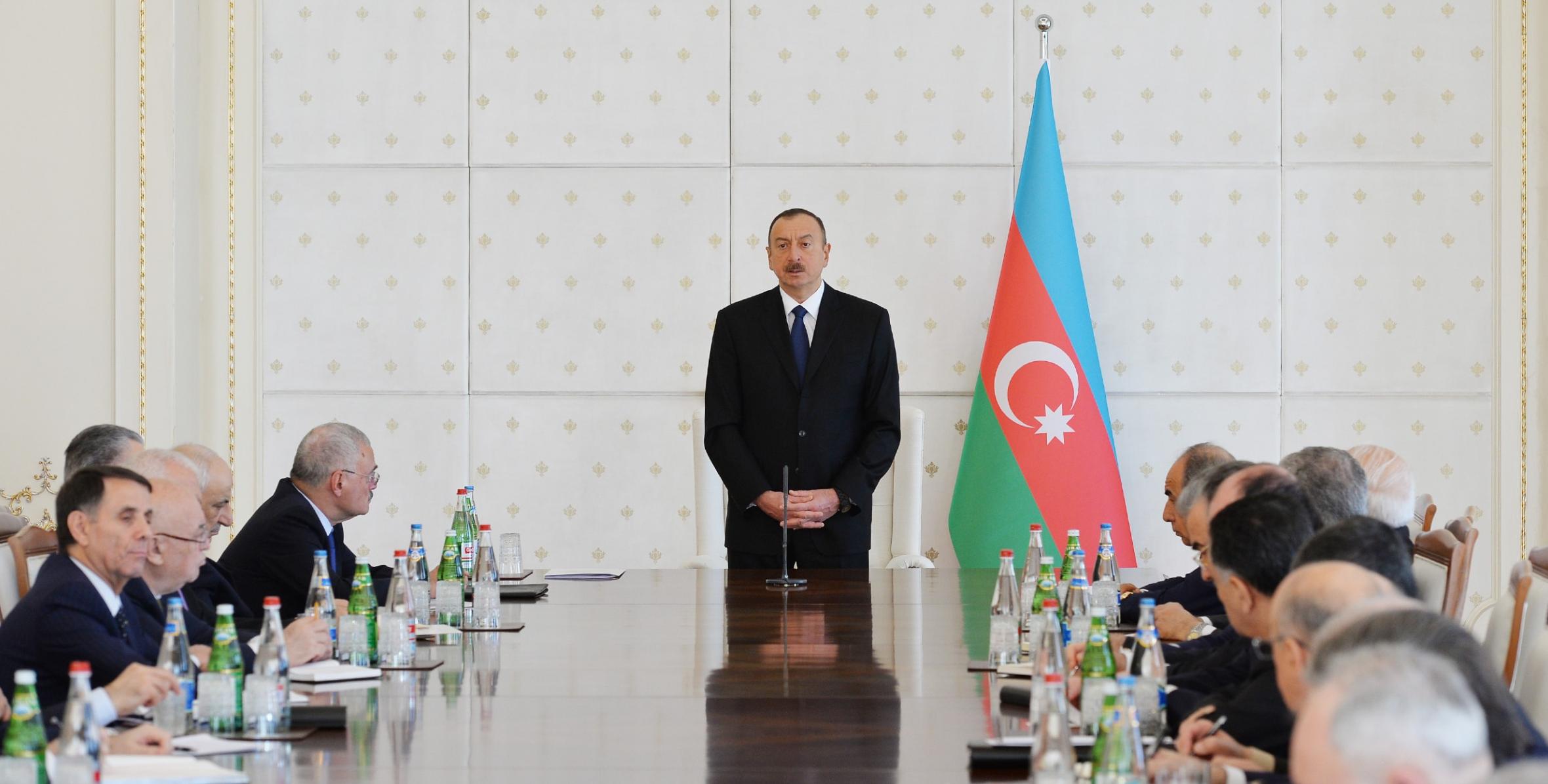 Opening speech by Ilham Aliyev at the meeting of the Cabinet of Ministers dedicated to the results of the first quarter of 2016 and objectives for the future