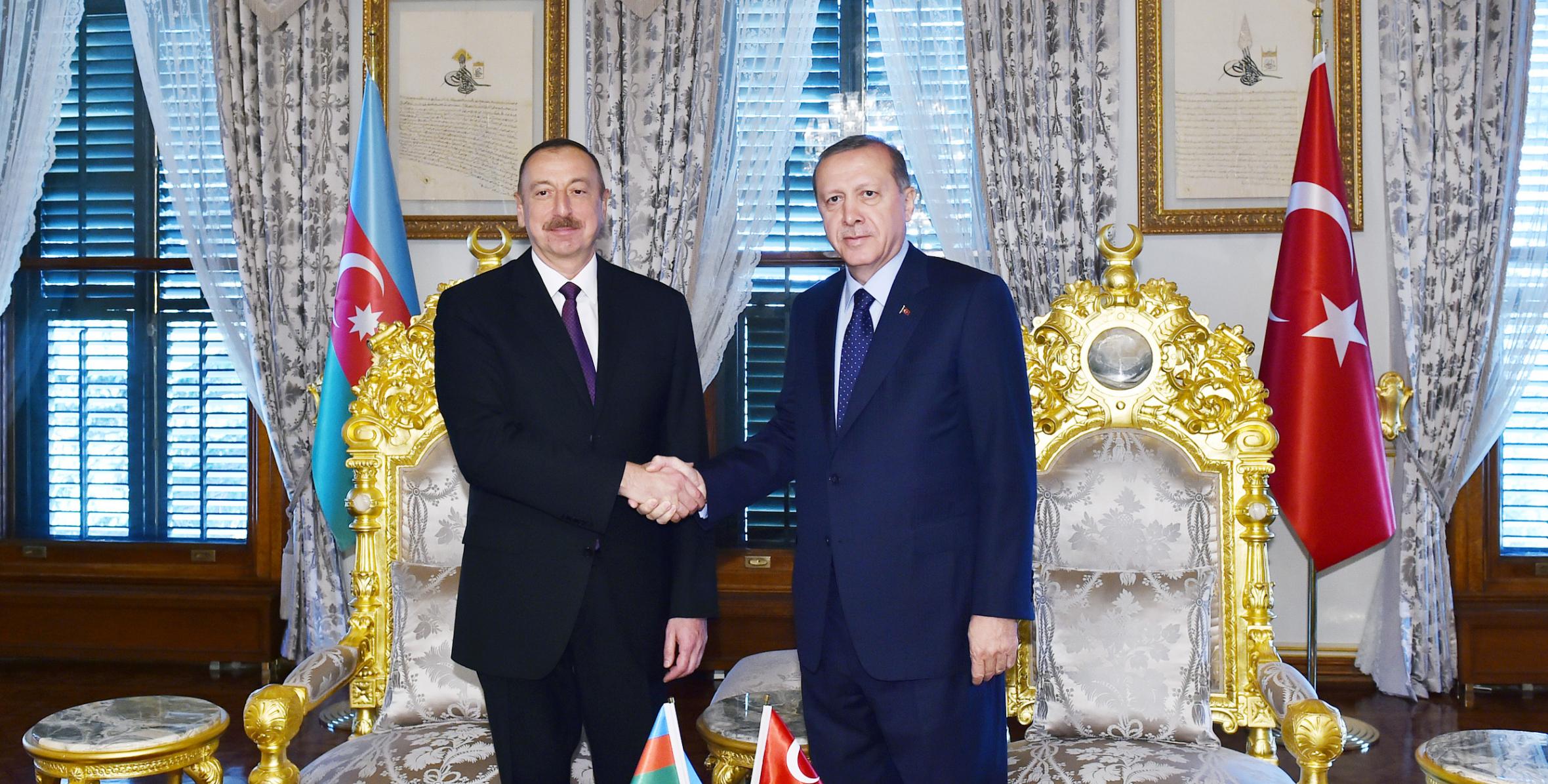 В Стамбуле состоялась встреча Ильхама Алиева и Президента Турецкой Республики Реджепа Тайипа Эрдогана