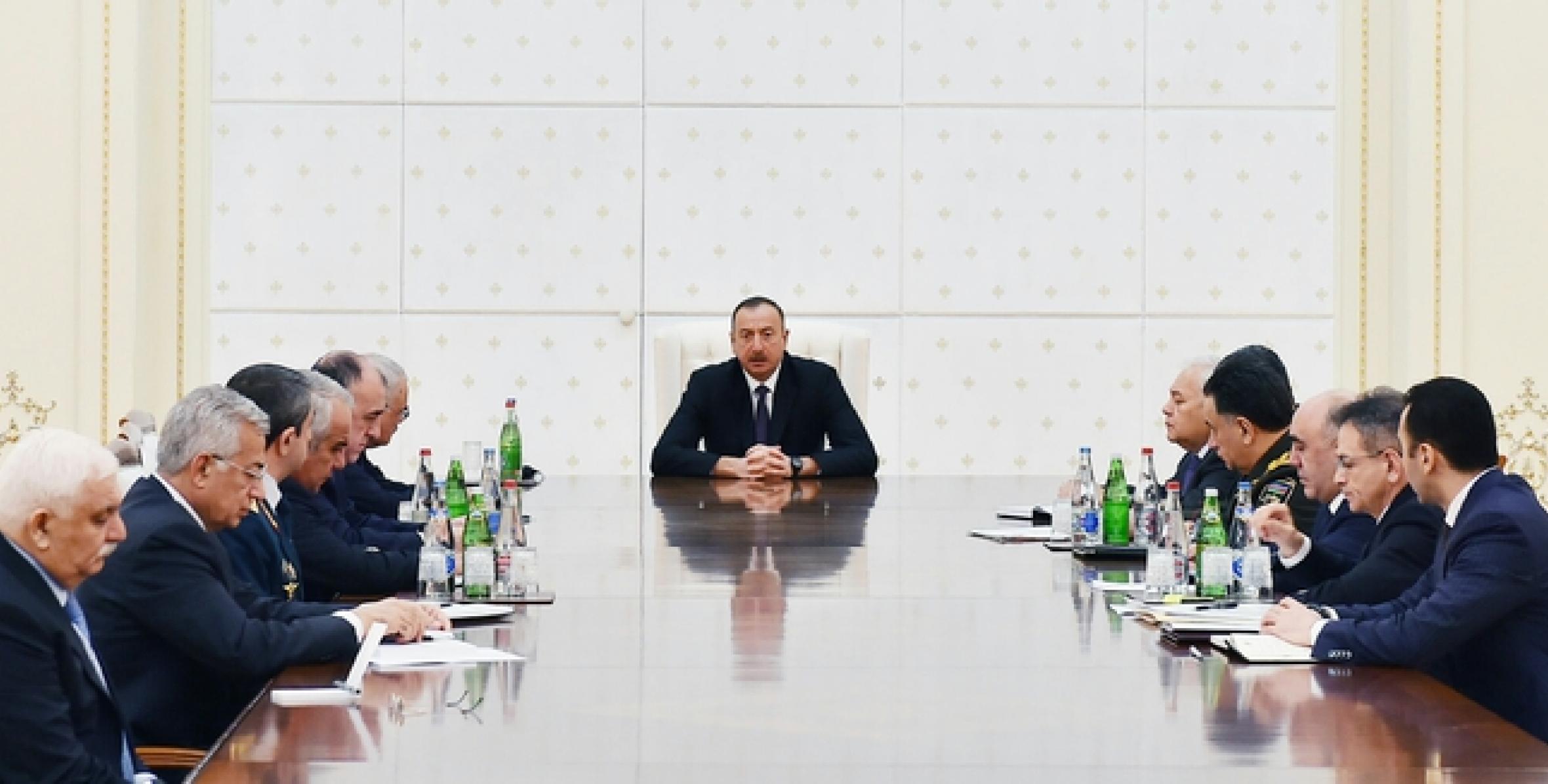 Speech by Ilham Aliyev at the meeting of the Security Council under the President of Azerbaijan