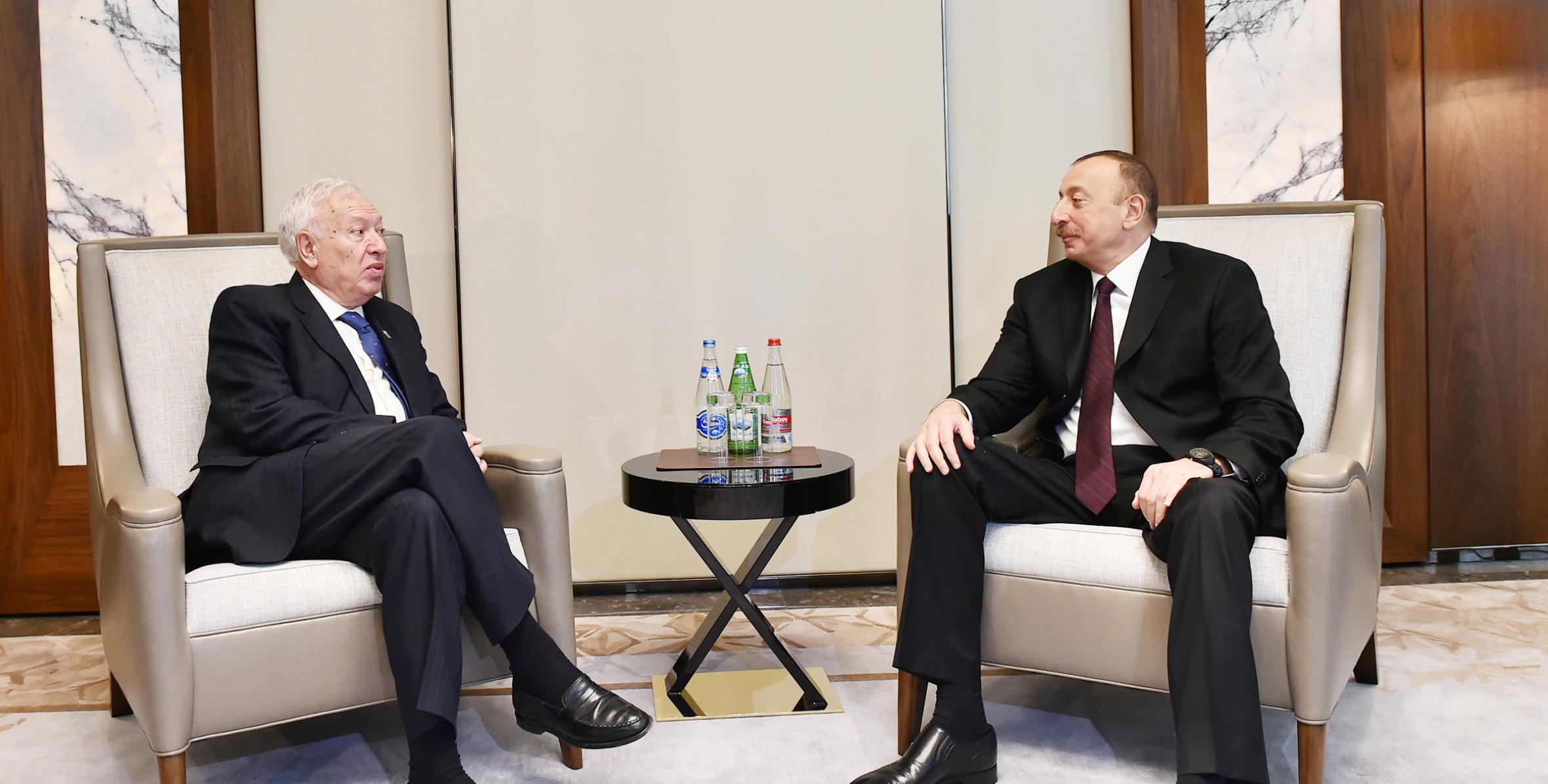 Ильхам Алиев встретился с министром иностранных дел Испании
