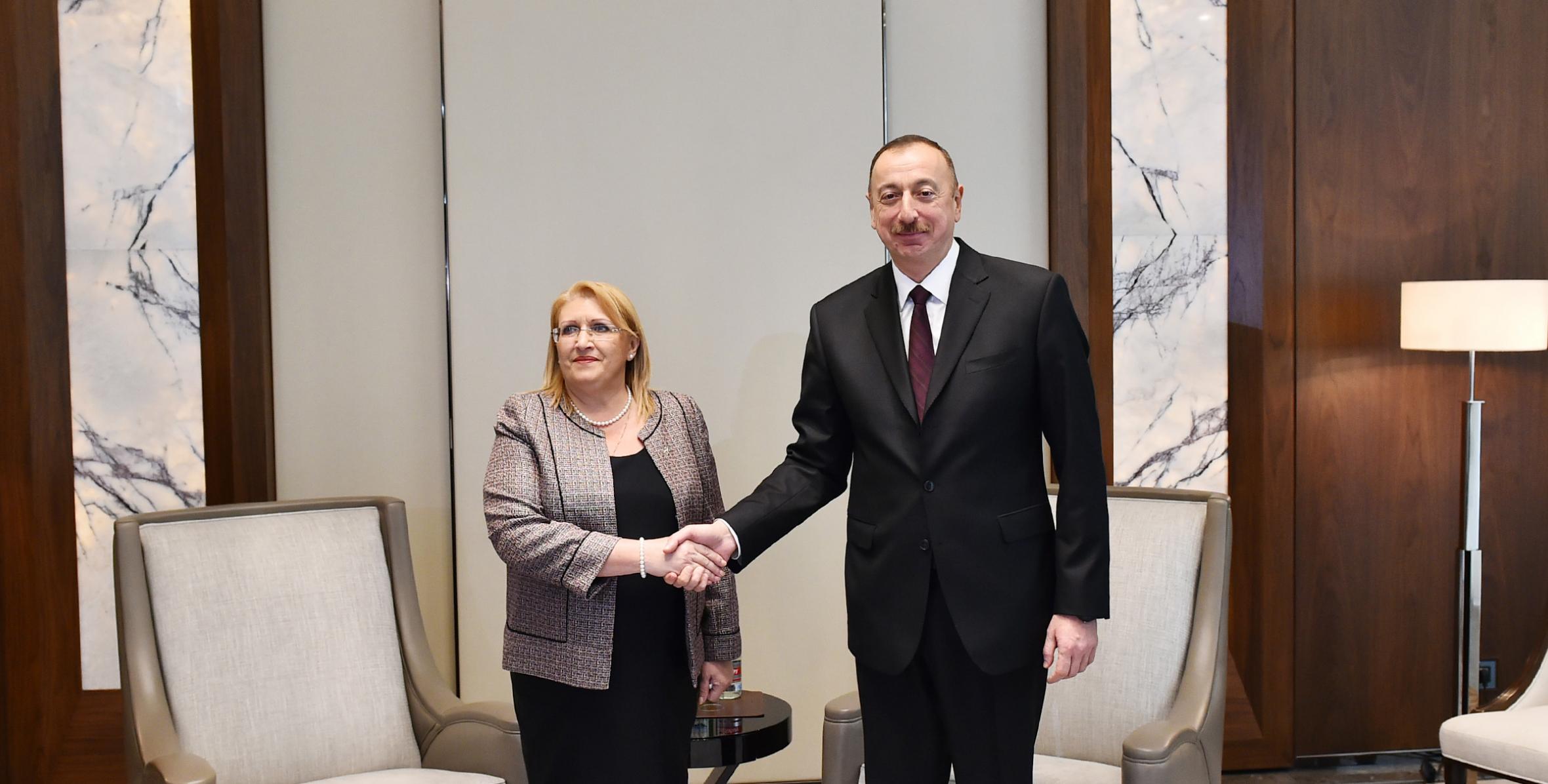 İlham Əliyev Maltanın Prezidenti Mari-Luiz Koleyro Preka ilə görüşüb