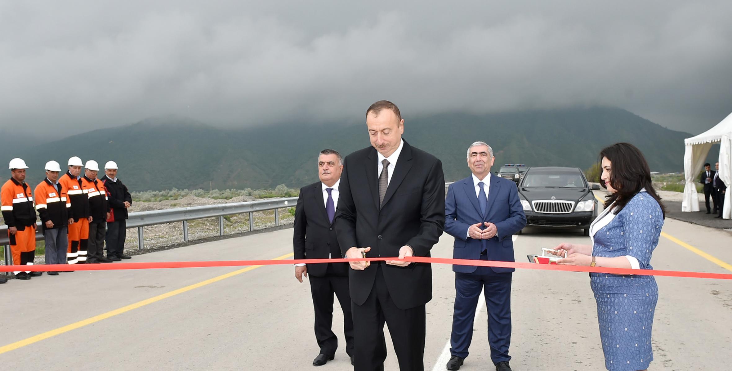 Visit of Ilham Aliyev to Aghsu district