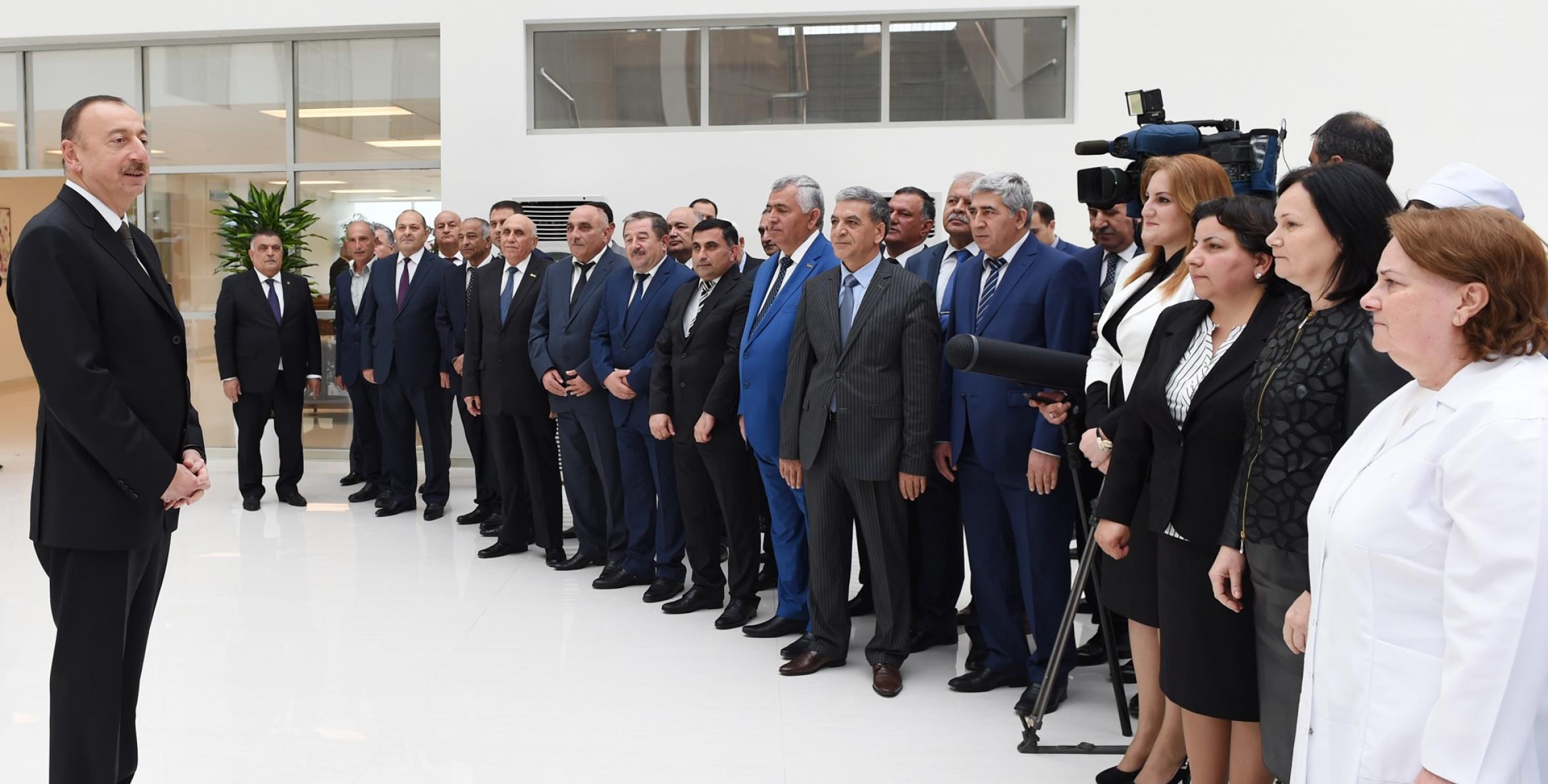 Speech by Ilham Aliyev at the opening of a new building of Aghsu District Central Hospital