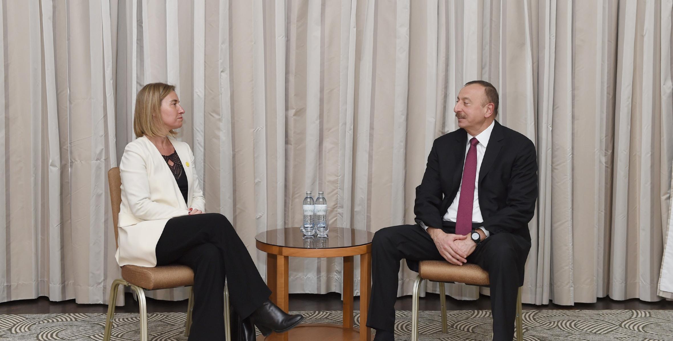 Ильхам Алиев встретился с верховным представителем Европейского Союза в Вене