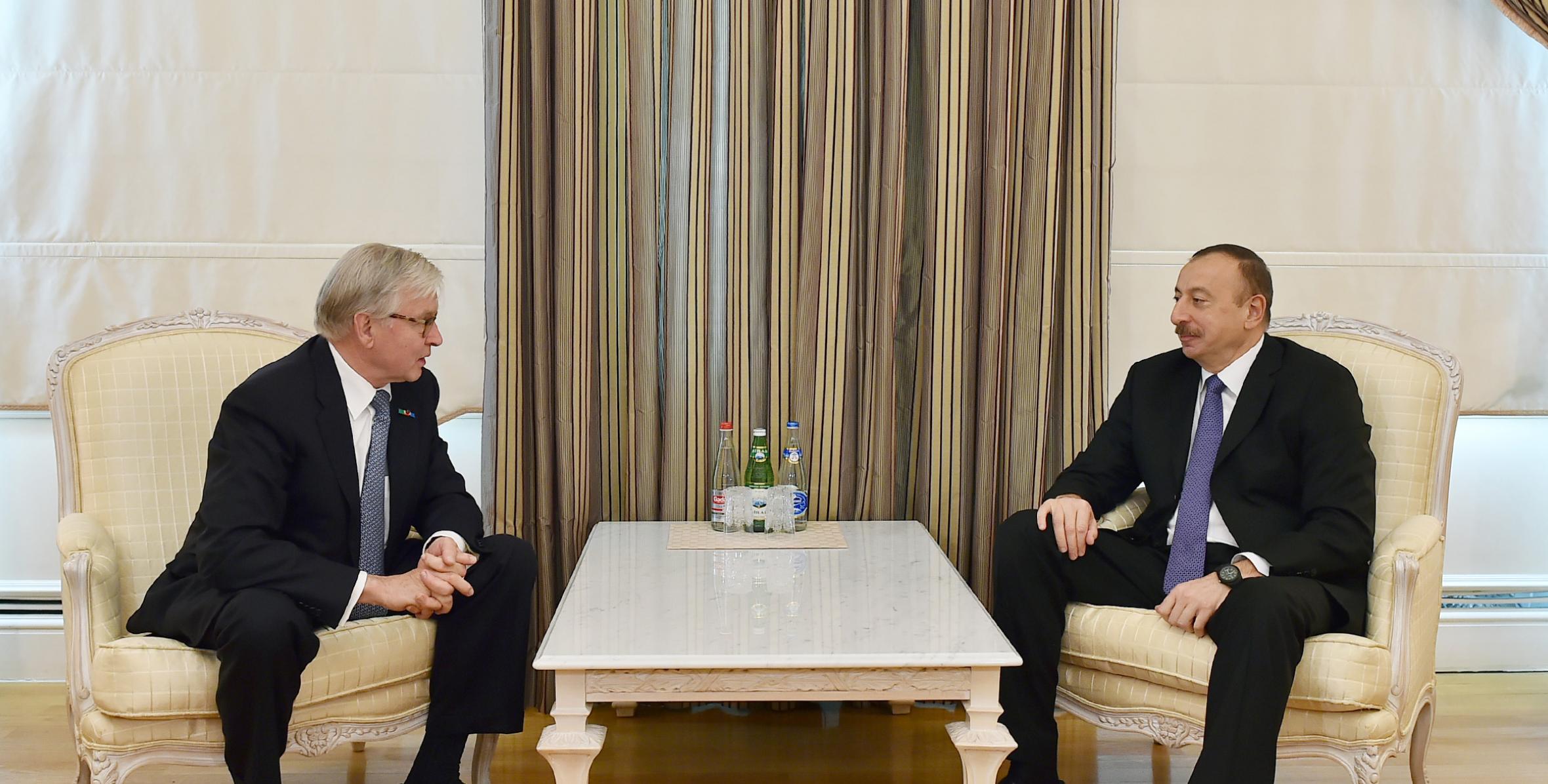 Ilham Aliyev received President of Maastricht School of Management Rene van der Linden