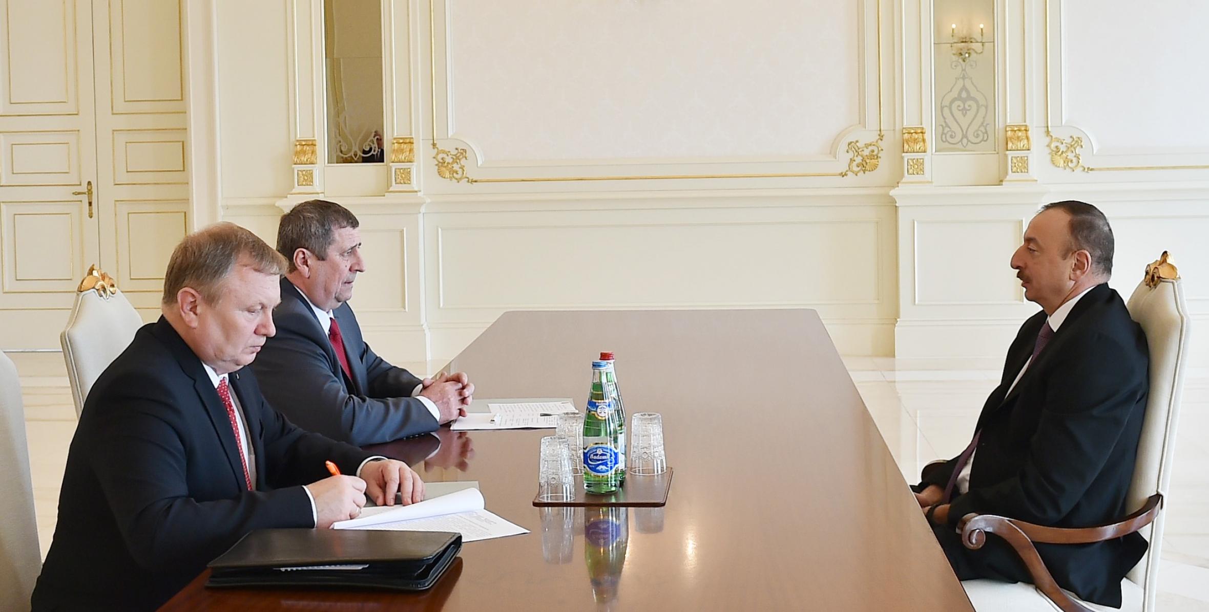 Ilham Aliyev received Belarussian deputy Prime Minister