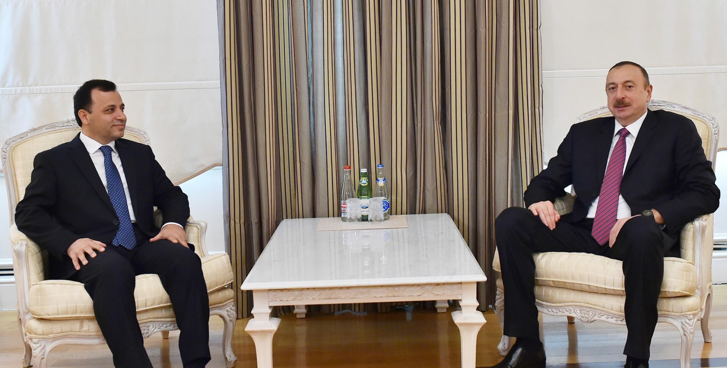 Ильхам Алиев принял делегацию во главе с председателем Конституционного суда Турции