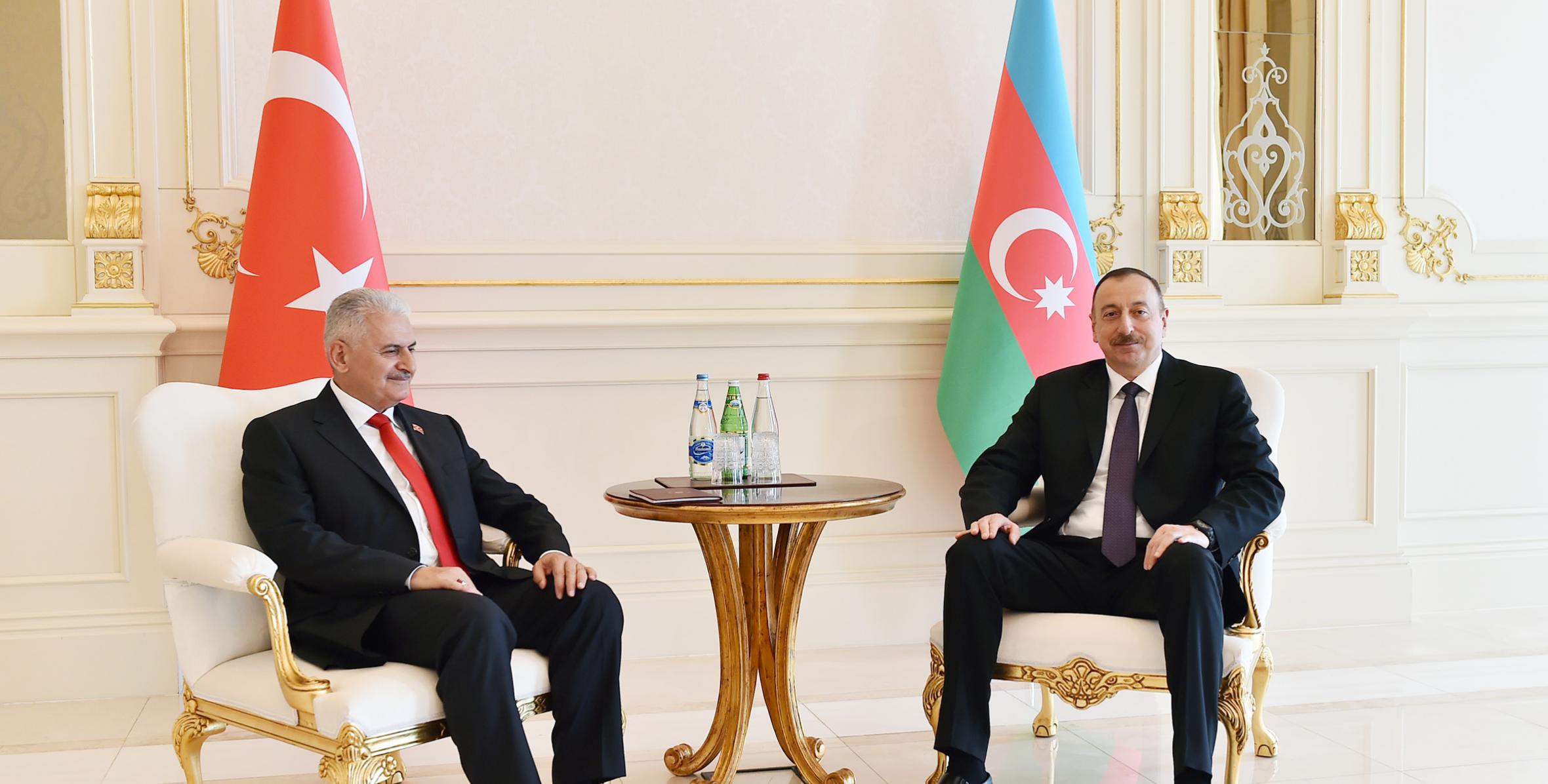 Ilham Aliyev and Turkish Prime Minister Binali Yildirim held a one-on-one meeting