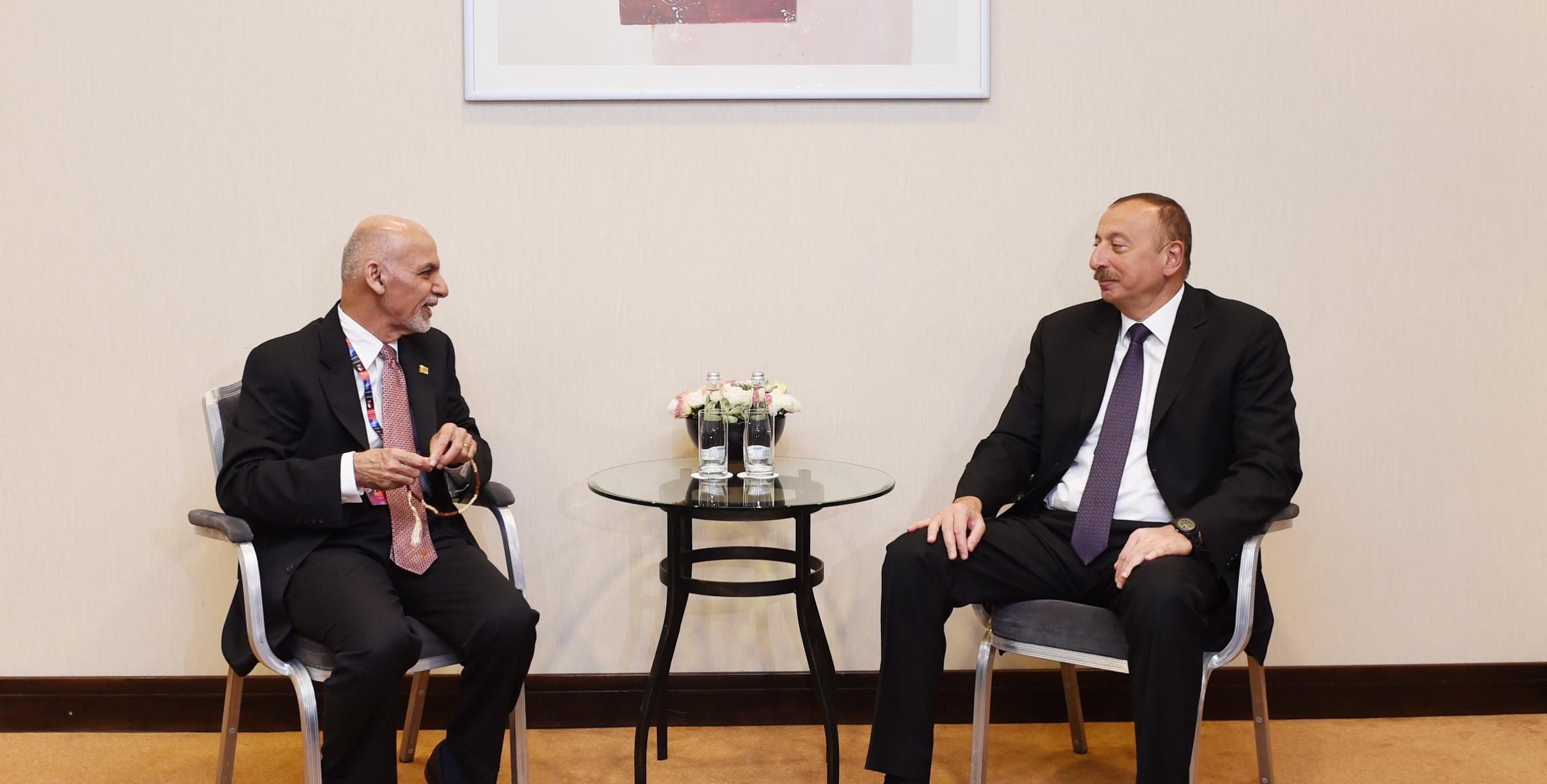 Ilham Aliyev met with Afghan President Mohammad Ashraf Ghani