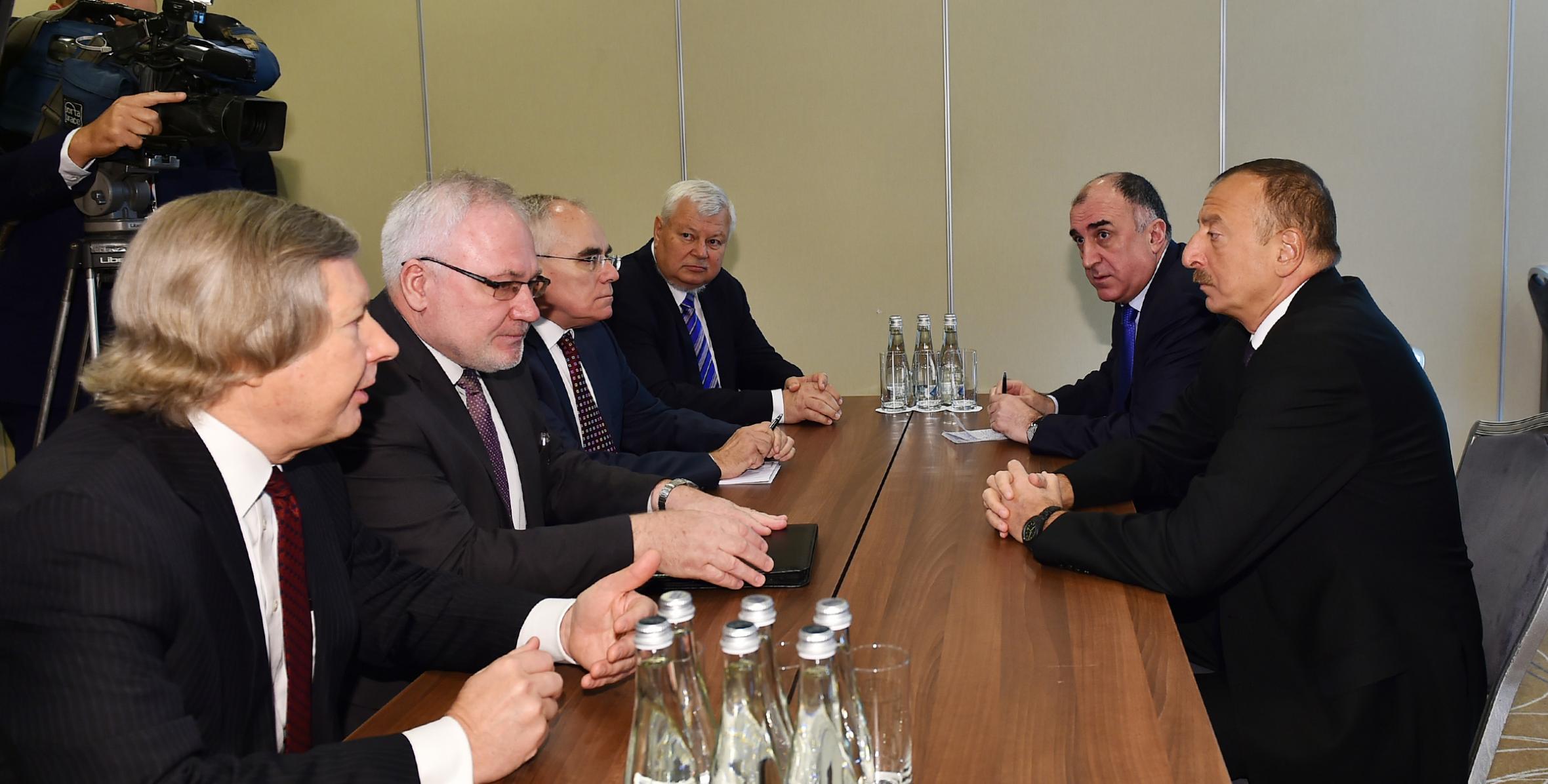 Ильхам Алиев встретился в Варшаве с сопредседателями Минской группы ОБСЕ