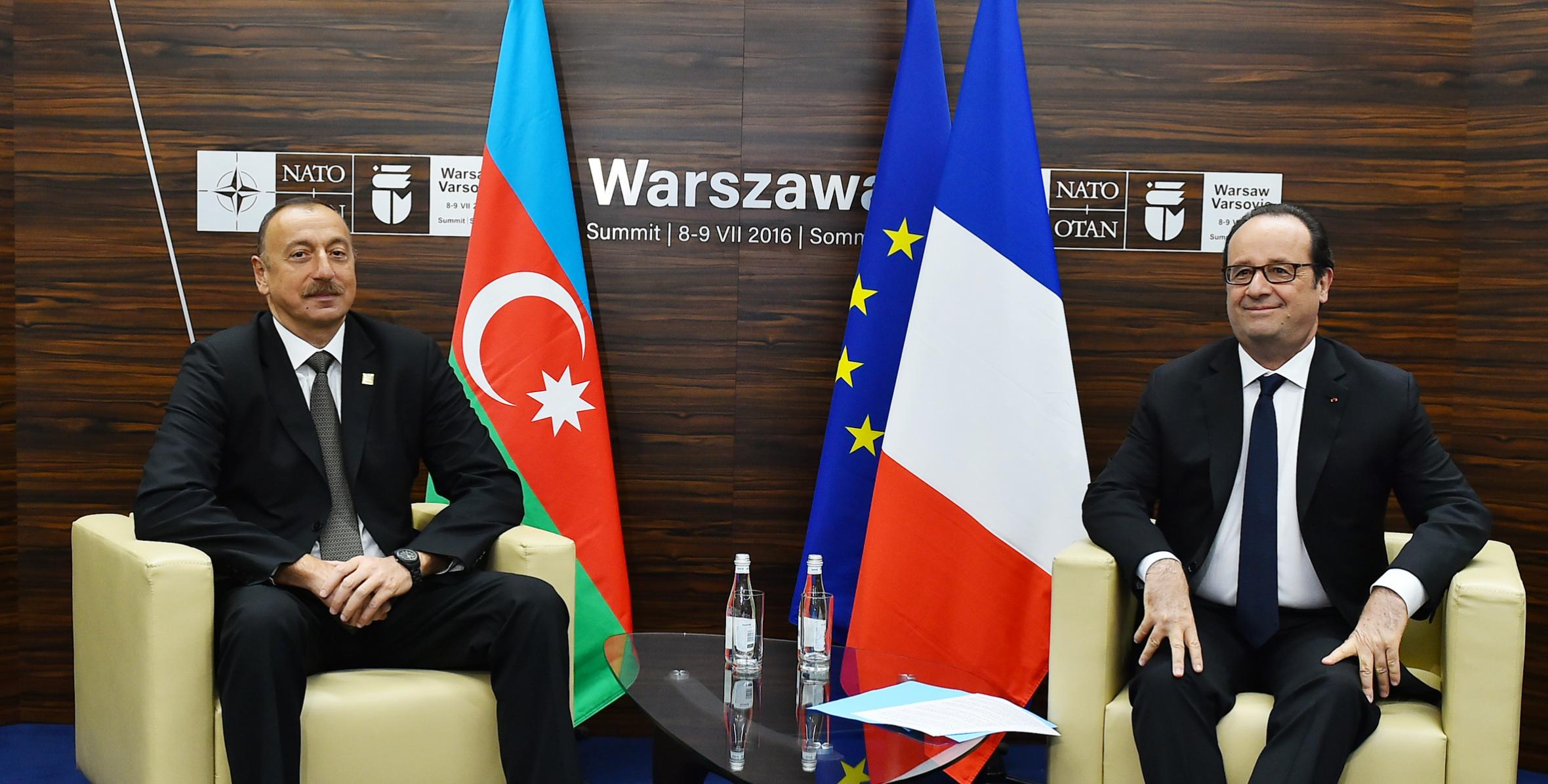 Ильхам Алиев встретился с Президентом Франции Франсуа Олландом