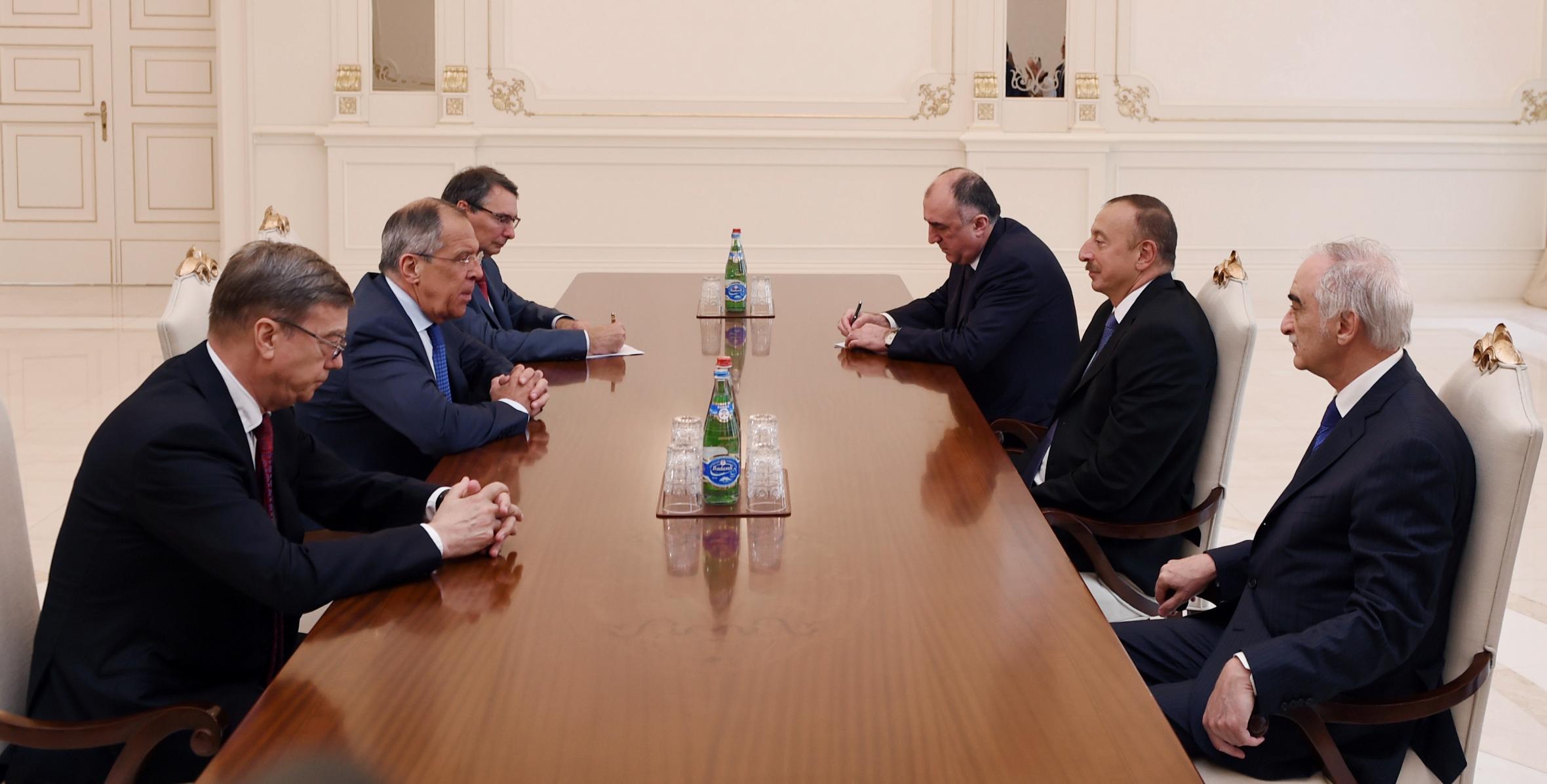 Ilham Aliyev received Russian FM Sergei Lavrov