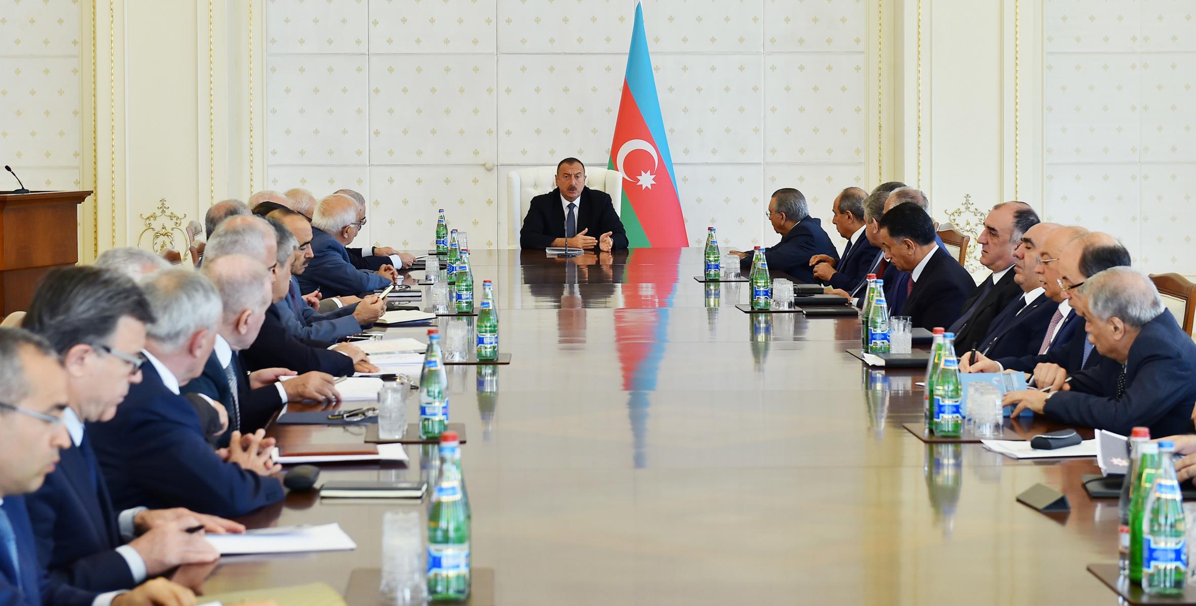 Заключительная речь Ильхама Алиева на заседании Кабинета Министров, посвященное итогам социально-экономического развития в первой половине 2016 года и предстоящим задачам