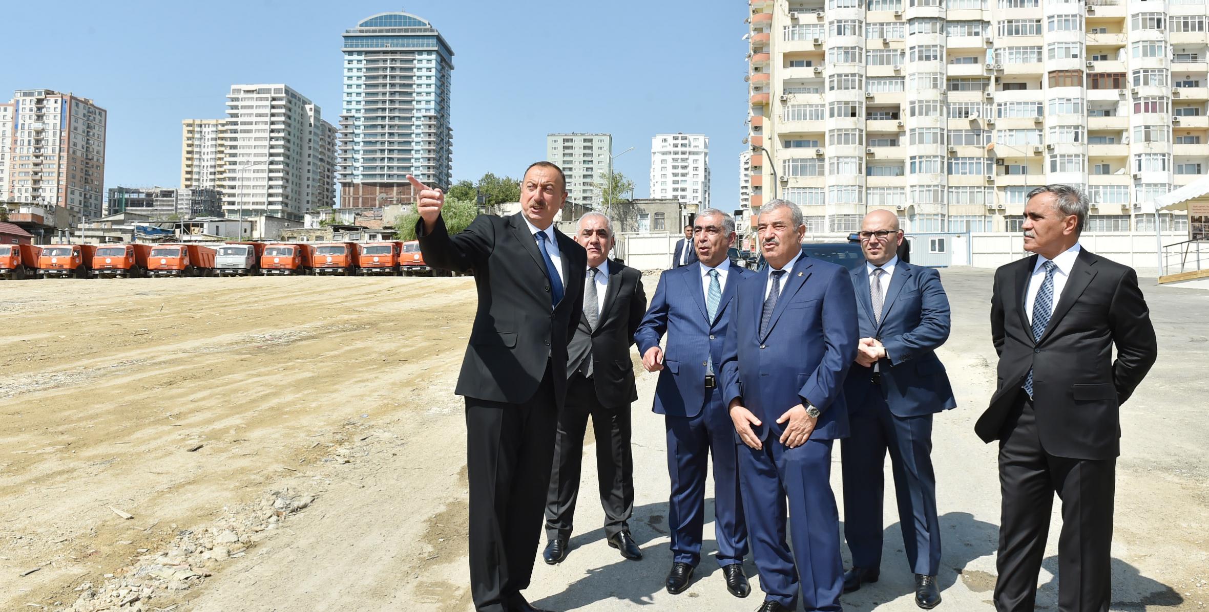 Ильхам Алиев заложил фундамент новой дорожно-транспортной инфраструктуры на территории бывшей «Советской» в Баку