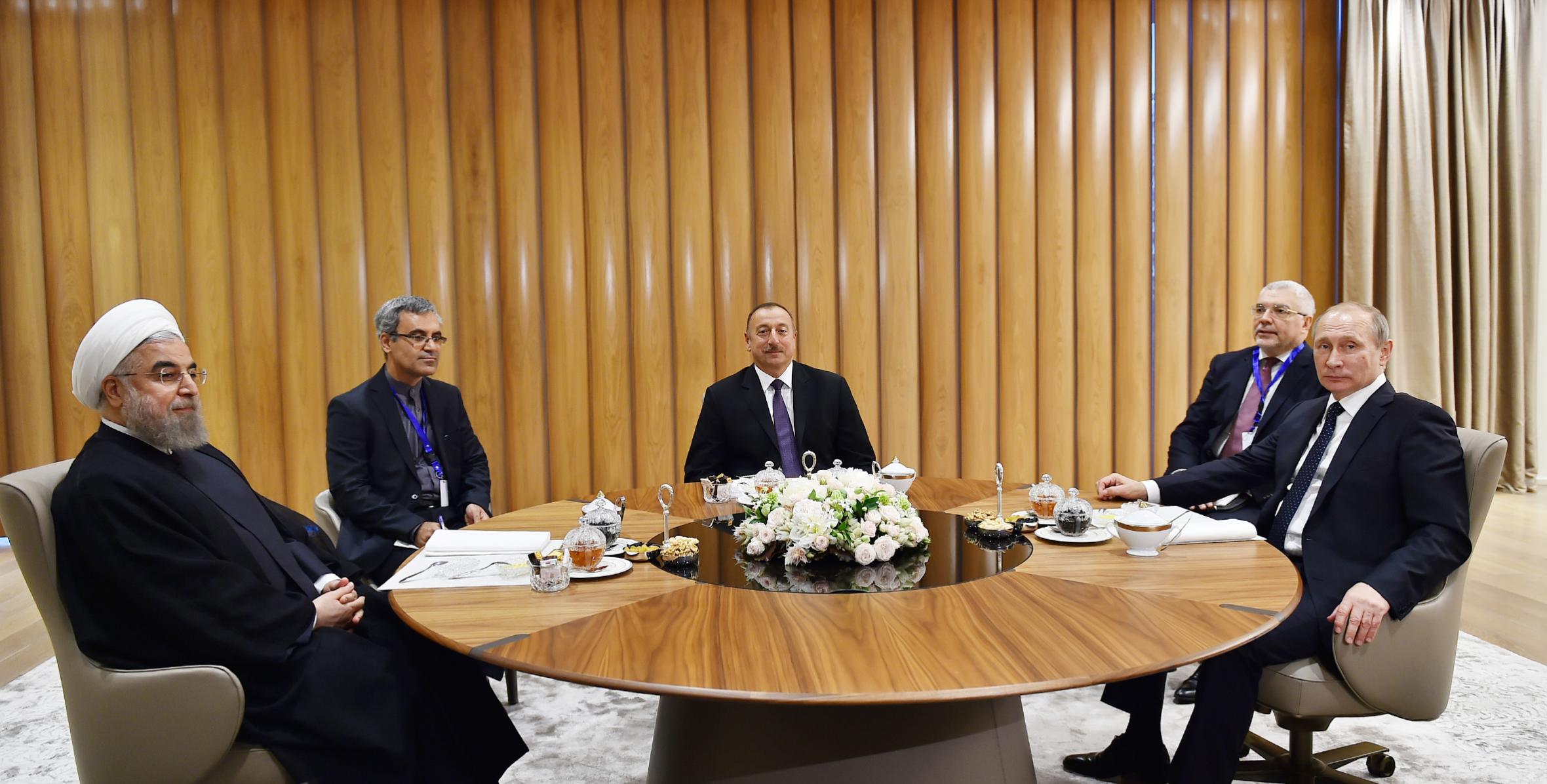 Meeting of presidents of Azerbaijan, Iran and Russia was held in Baku