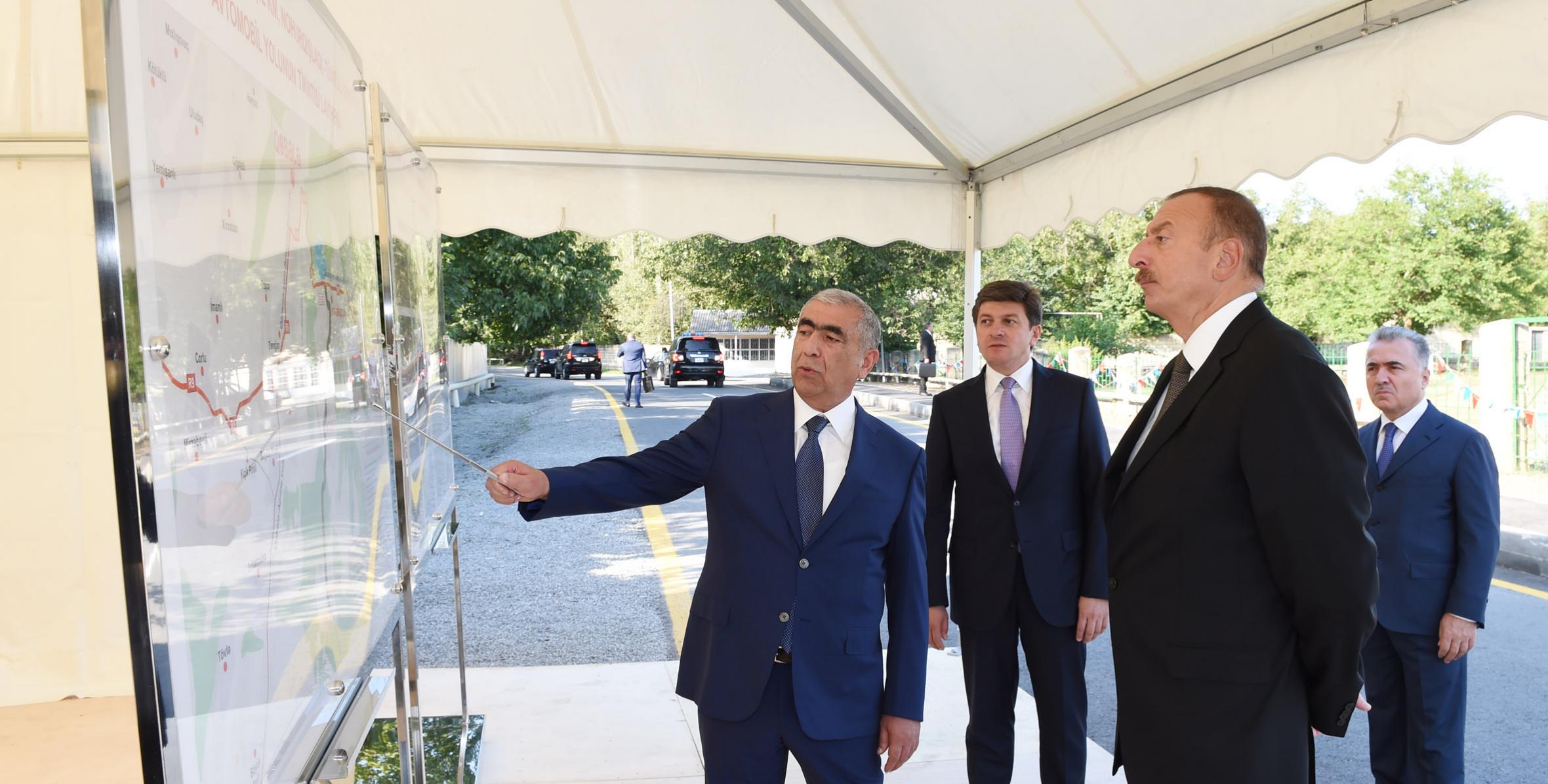 Ilham Aliyev attended opening of Nohurgishlag-Tuntul-Yengije highway