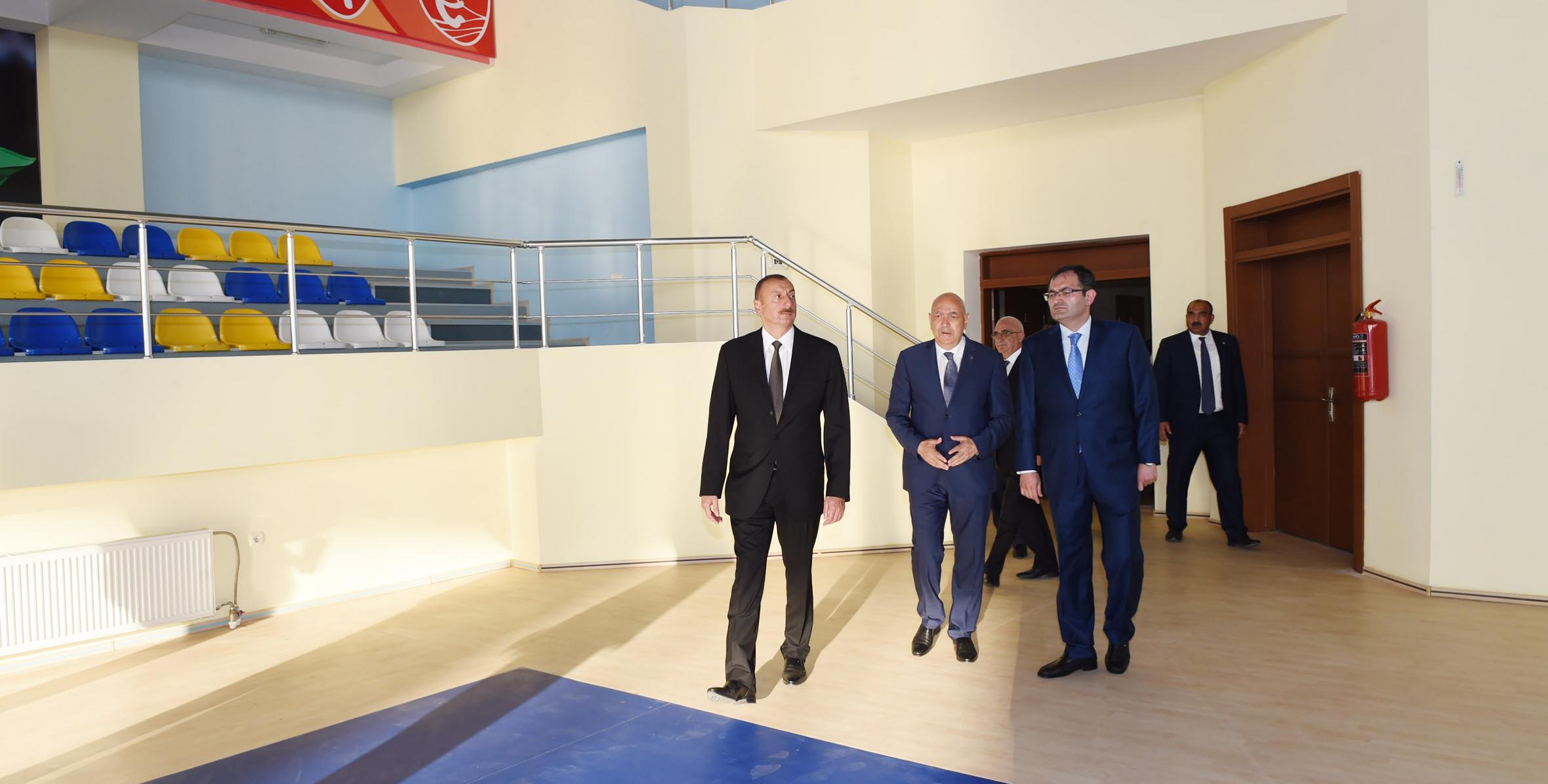 Ilham Aliyev viewed Olympic Sport Complex in Ismayilli after major overhaul
