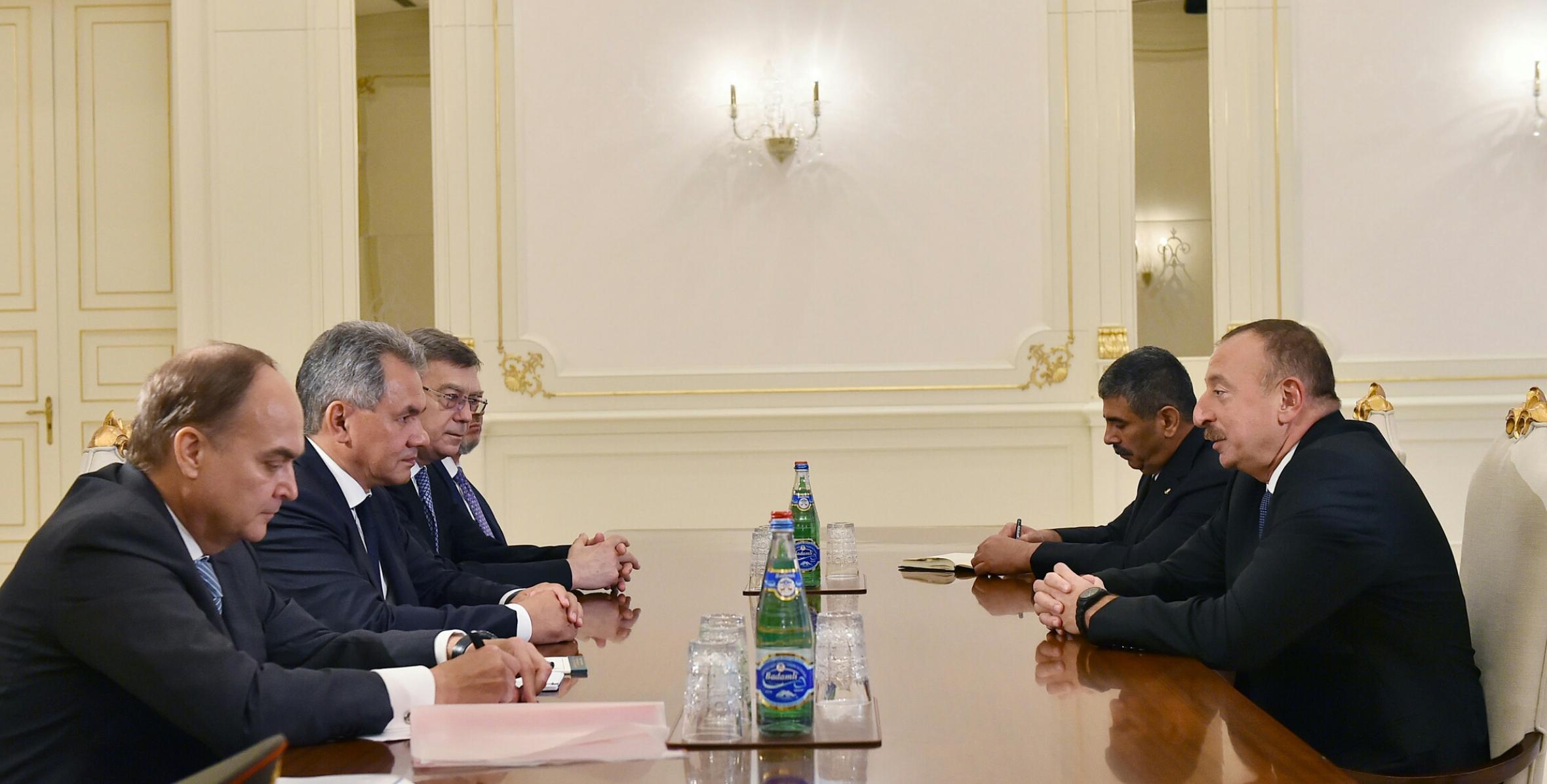 Ilham Aliyev received delegation led by Russian Defence Minister