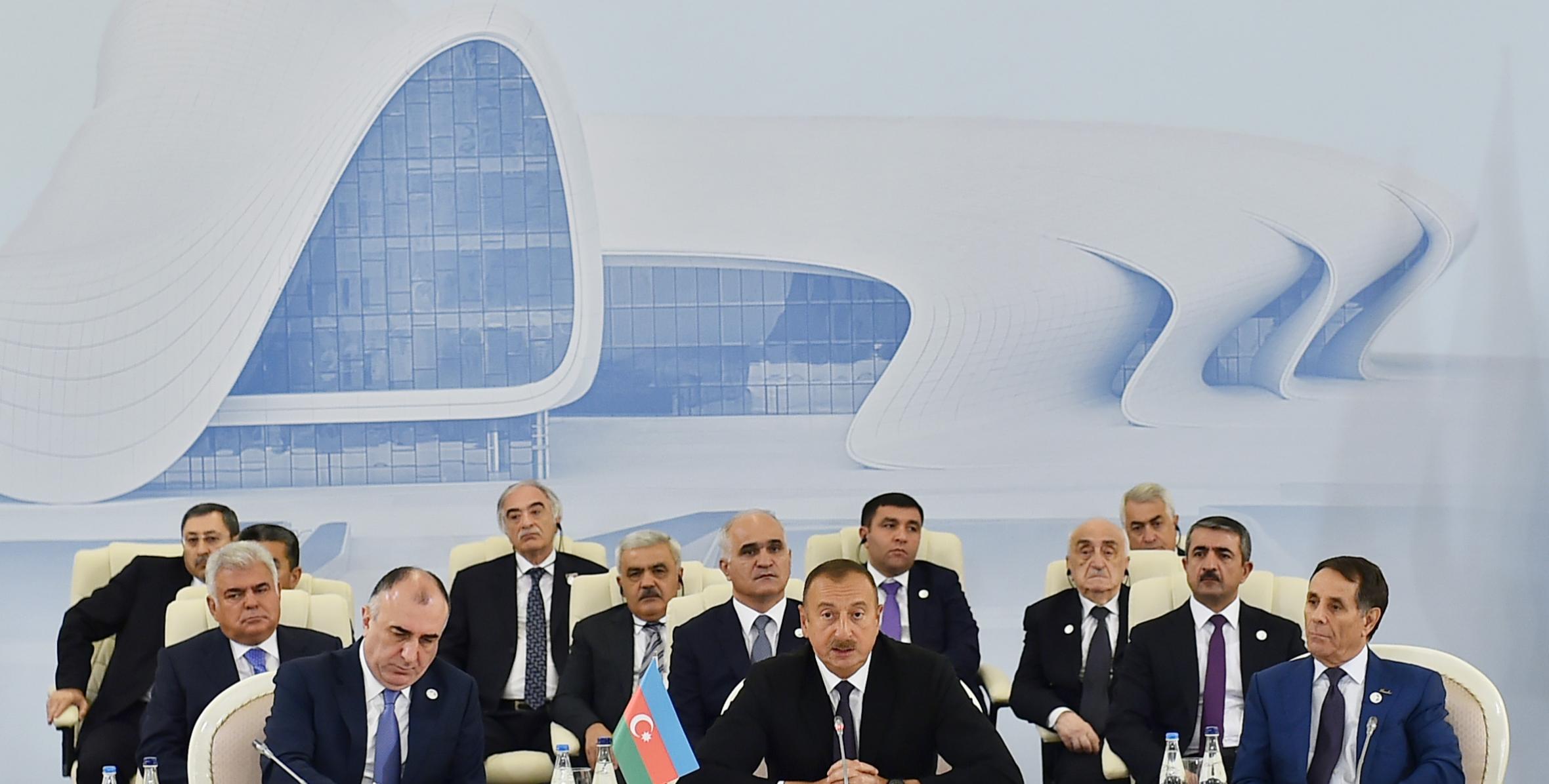 Вступительная речь Ильхама Алиева на трехсторонний Саммит глав государств Азербайджана, Ирана и России
