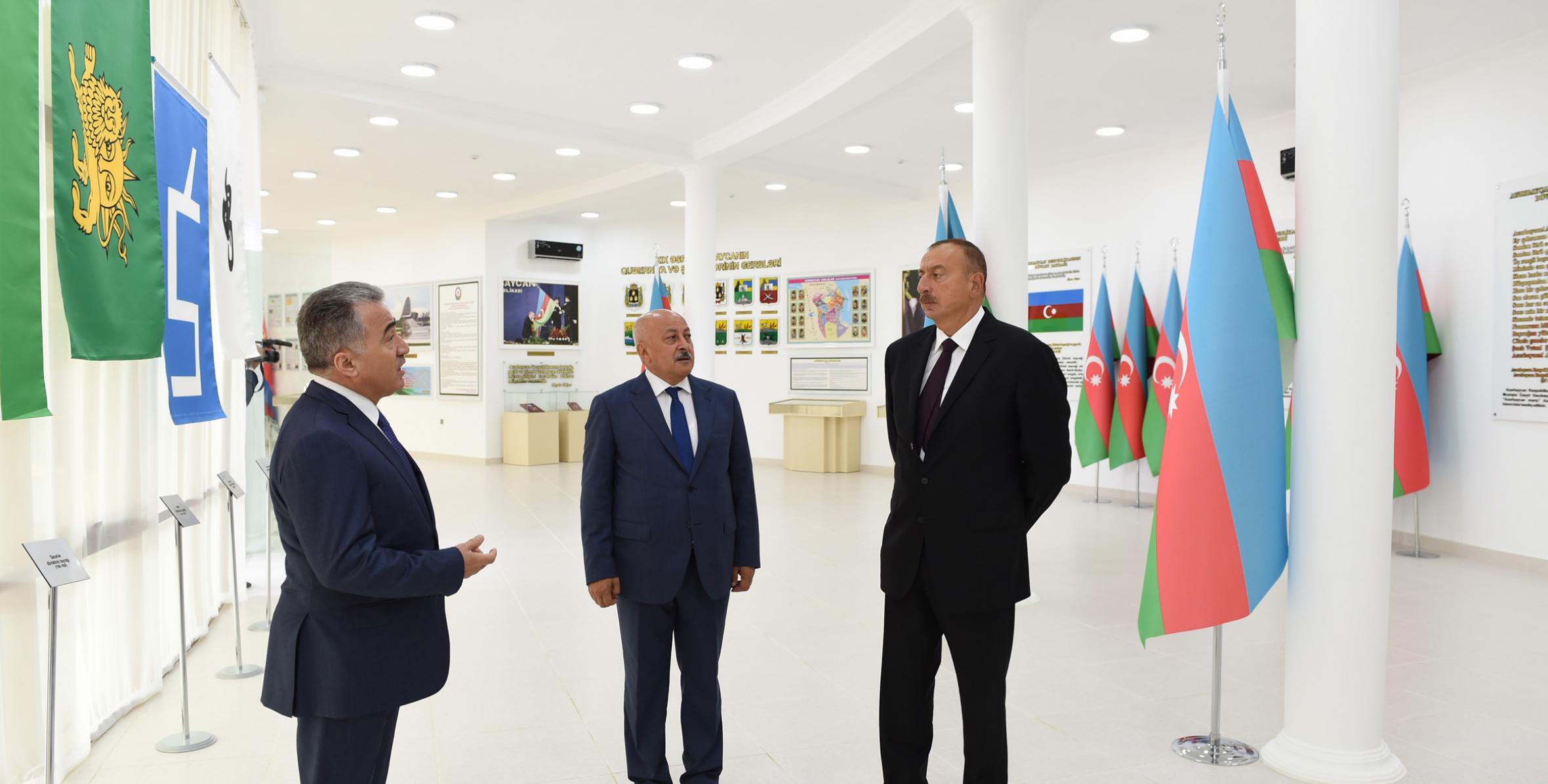 Ильхам Алиев открыл в Масаллы Площадь флага и Музей государственных атрибутов Азербайджана