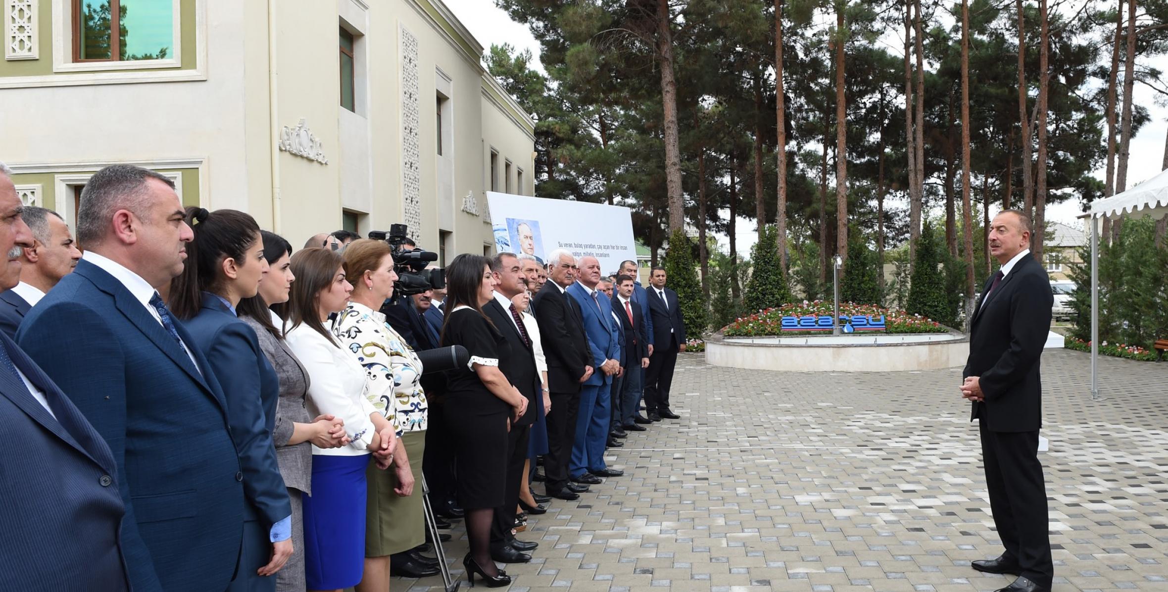 Speech by Ilham Aliyev at the opening of a new drinking water line in the city of Salyan