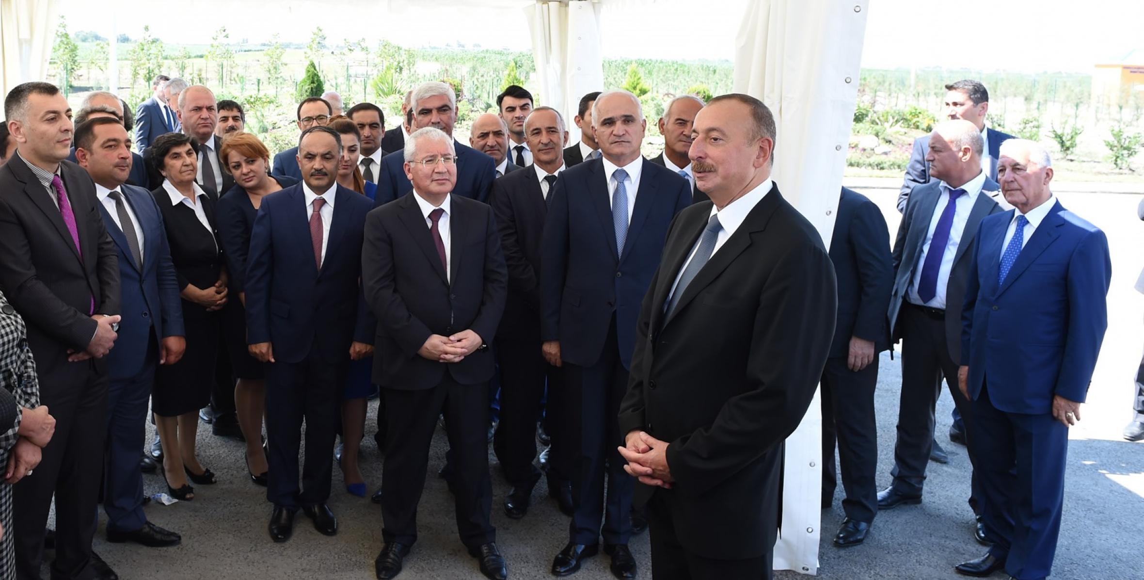 Речь Ильхама Алиева на открытии Яламинского агропарка