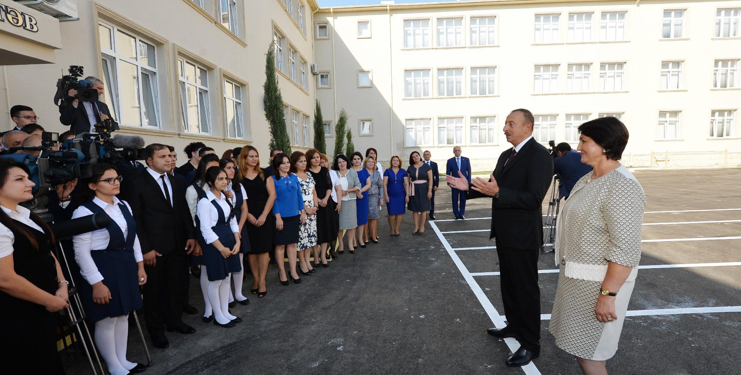 Речь Ильхама Алиева на открытии нового здания средней школы номер 311 в Баку