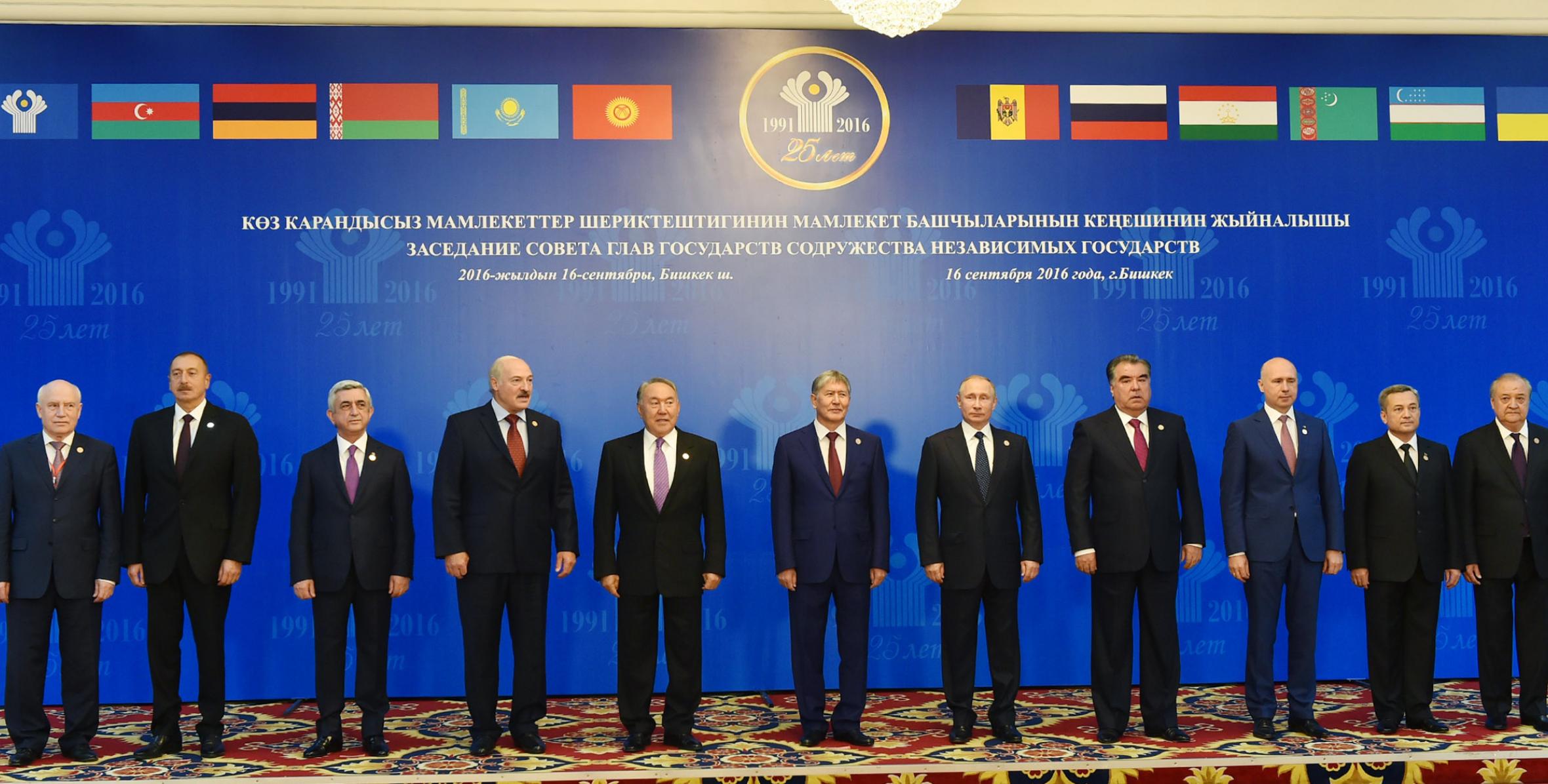 Ильхам Алиев принял участие в заседании Совета глав государств СНГ в Бишкеке
