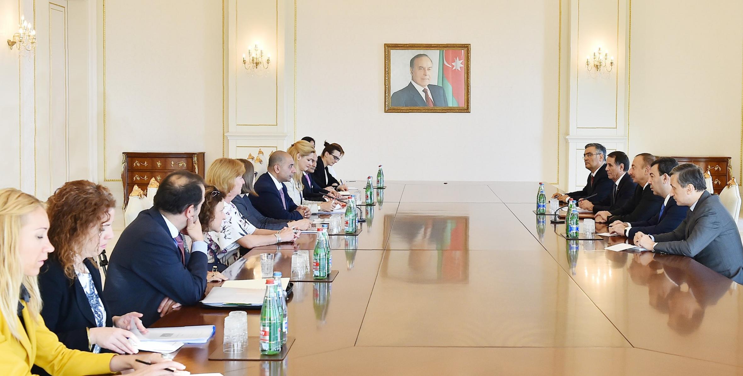 Речь Ильхама Алиева на приеме делегации Комитета парламентского сотрудничества Европейский Союз-Азербайджан