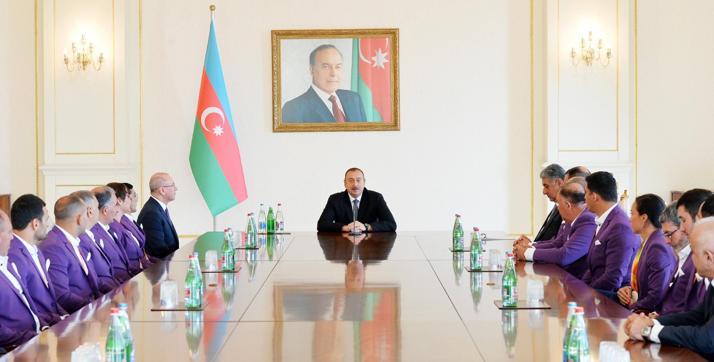 Speech by Ilham Aliyev at the meeting with athletes who competed in 15th Summer Paralympic Games