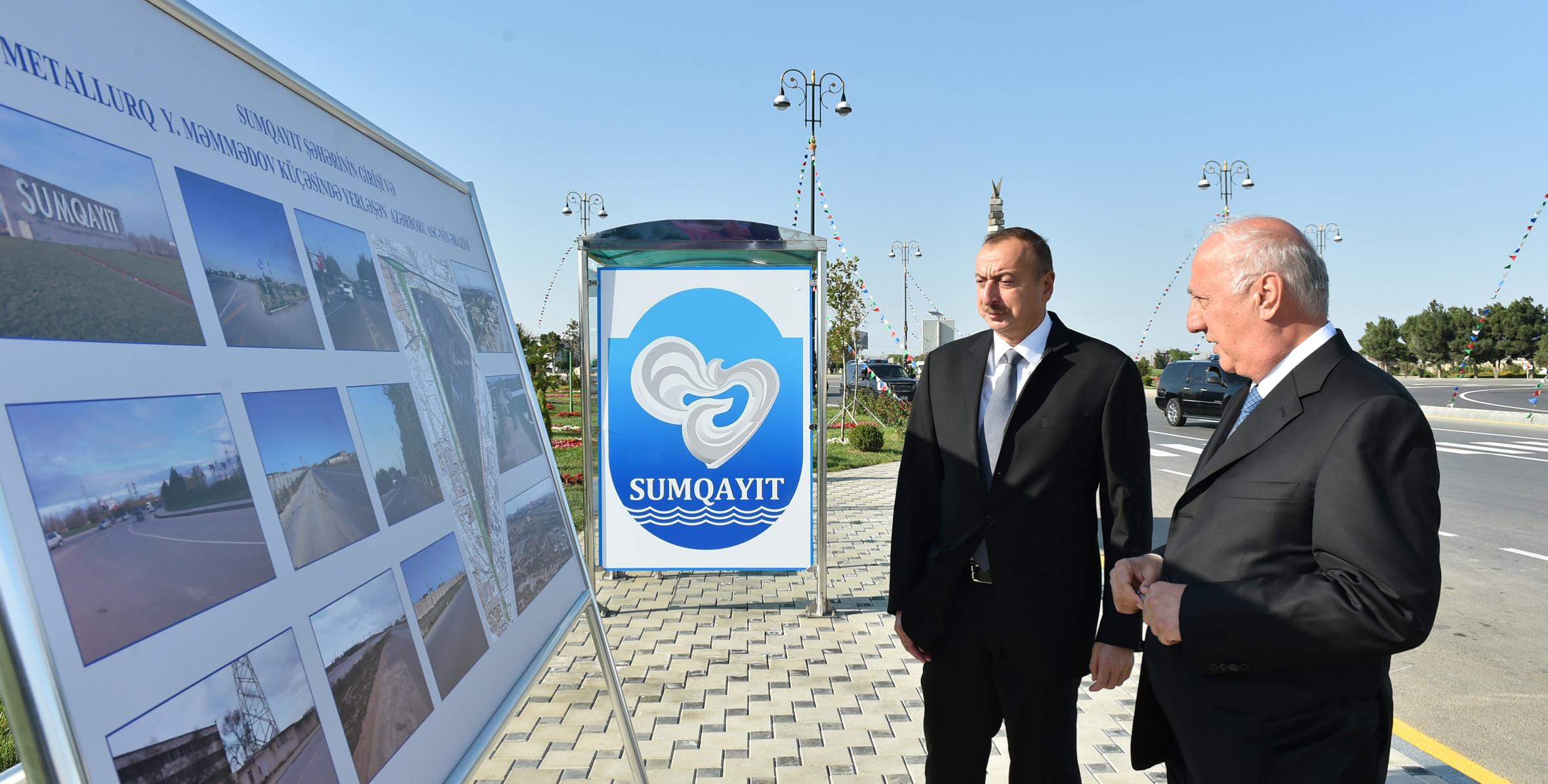 Ilham Aliyev viewed newly renovated Sulh Street in Sumgayit