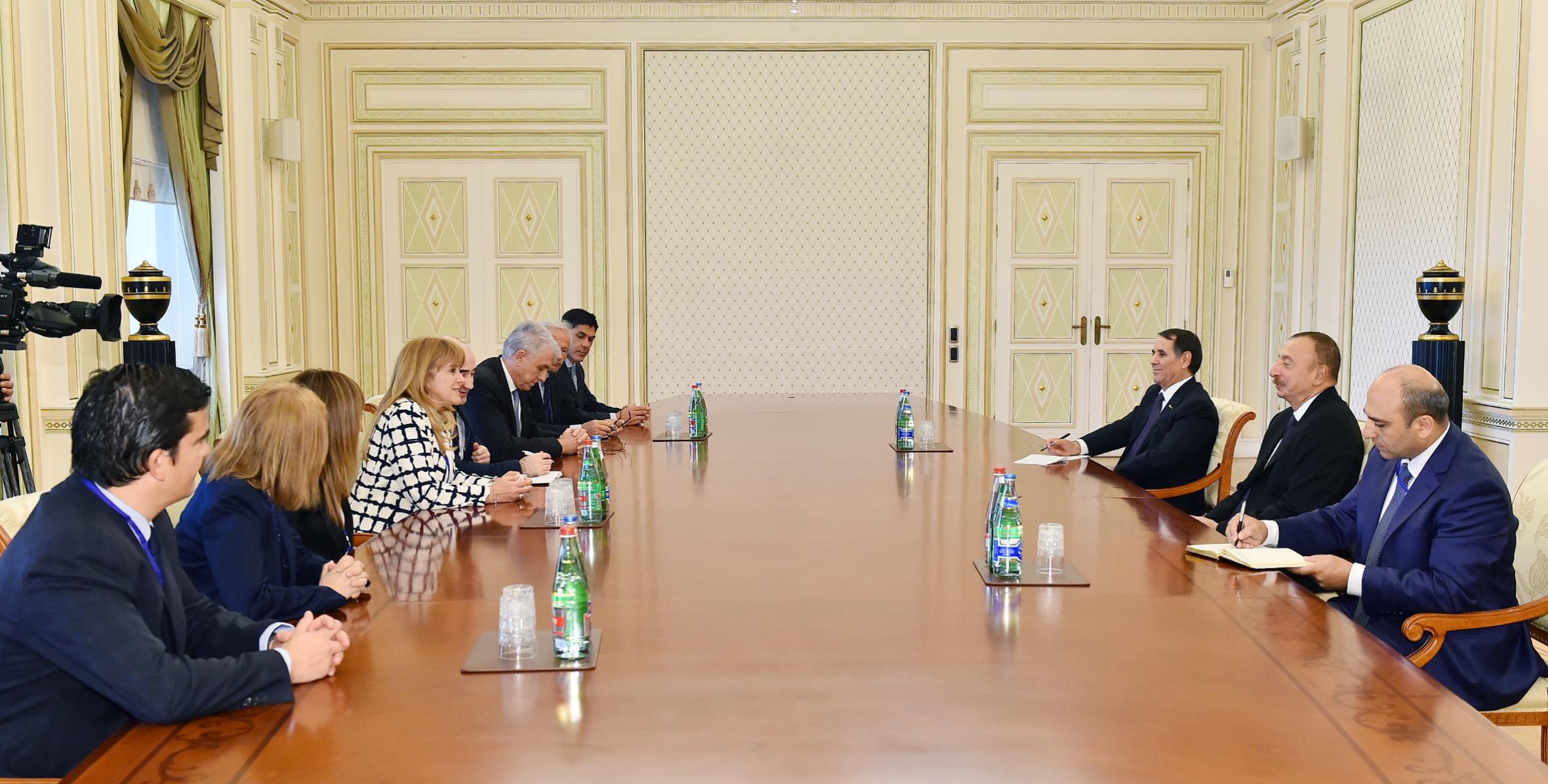 Ilham Aliyev received delegation led by second Vice President of Chamber of Deputies of Argentine National Congress