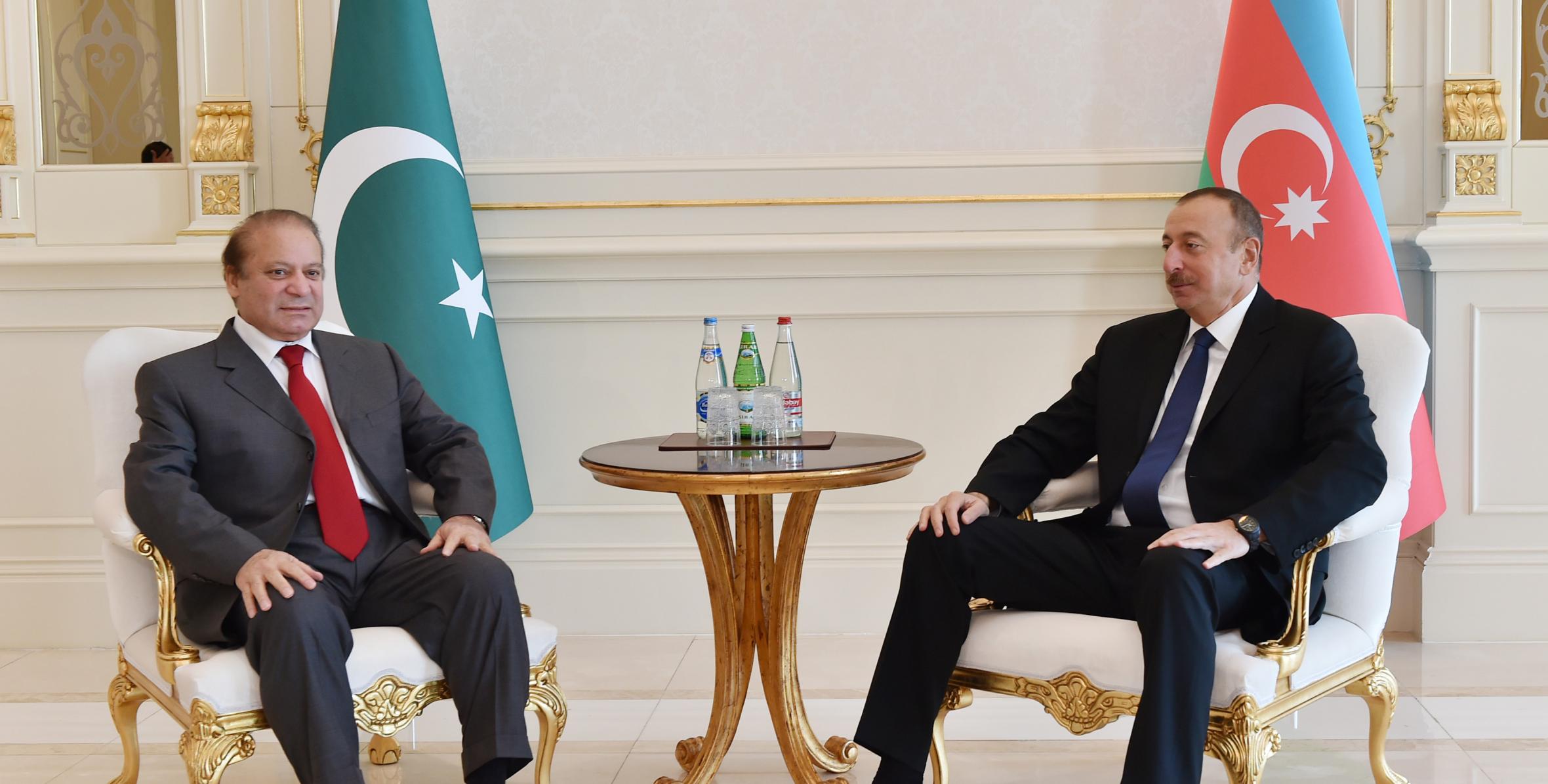 Состоялась встреча Ильхама Алиева и премьер-министра Пакистана Мухаммада Наваза Шарифа в узком составе