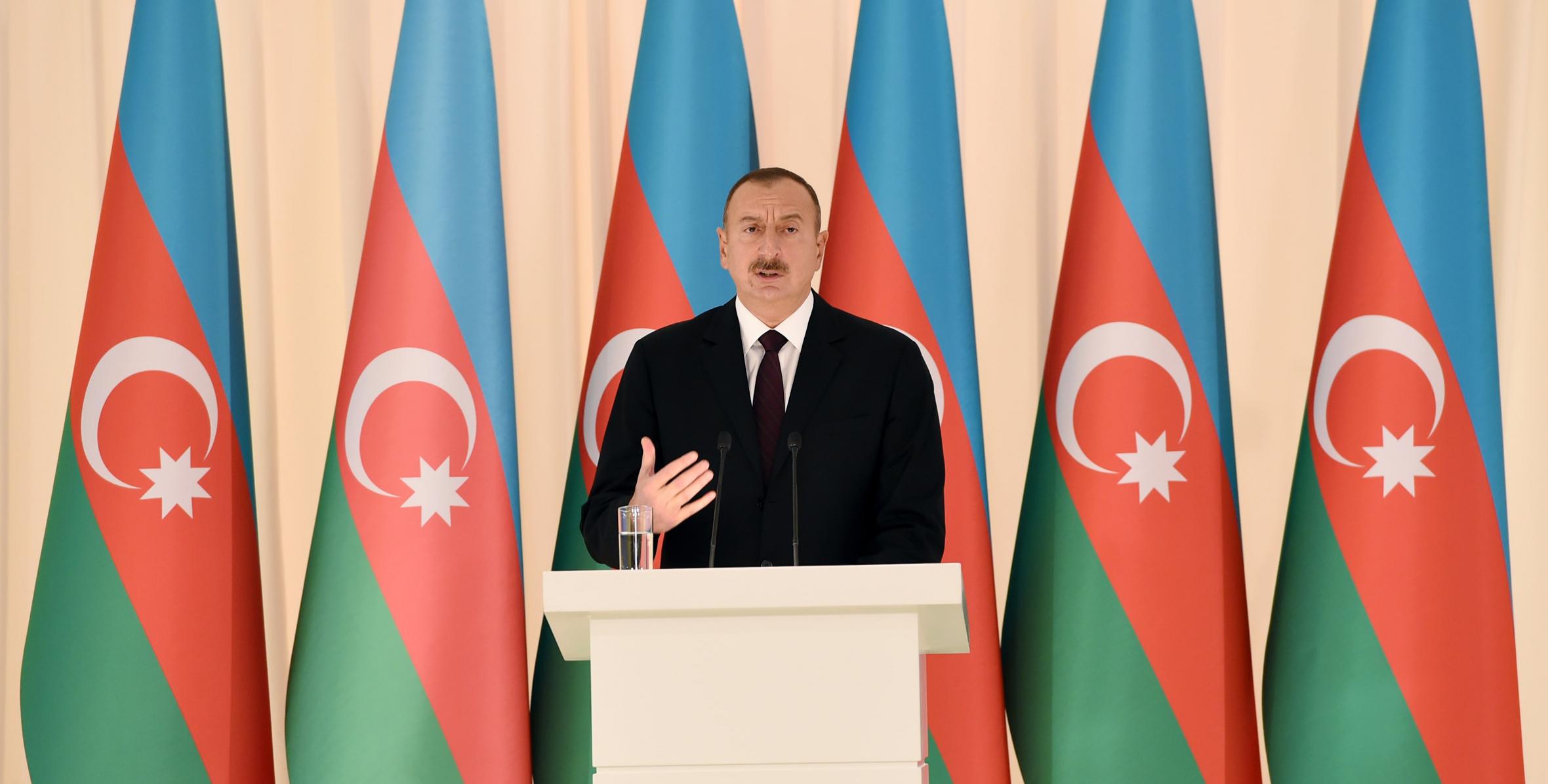 Speech by Ilham Aliyev at the official reception to mark 25th anniversary of Azerbaijan`s independence